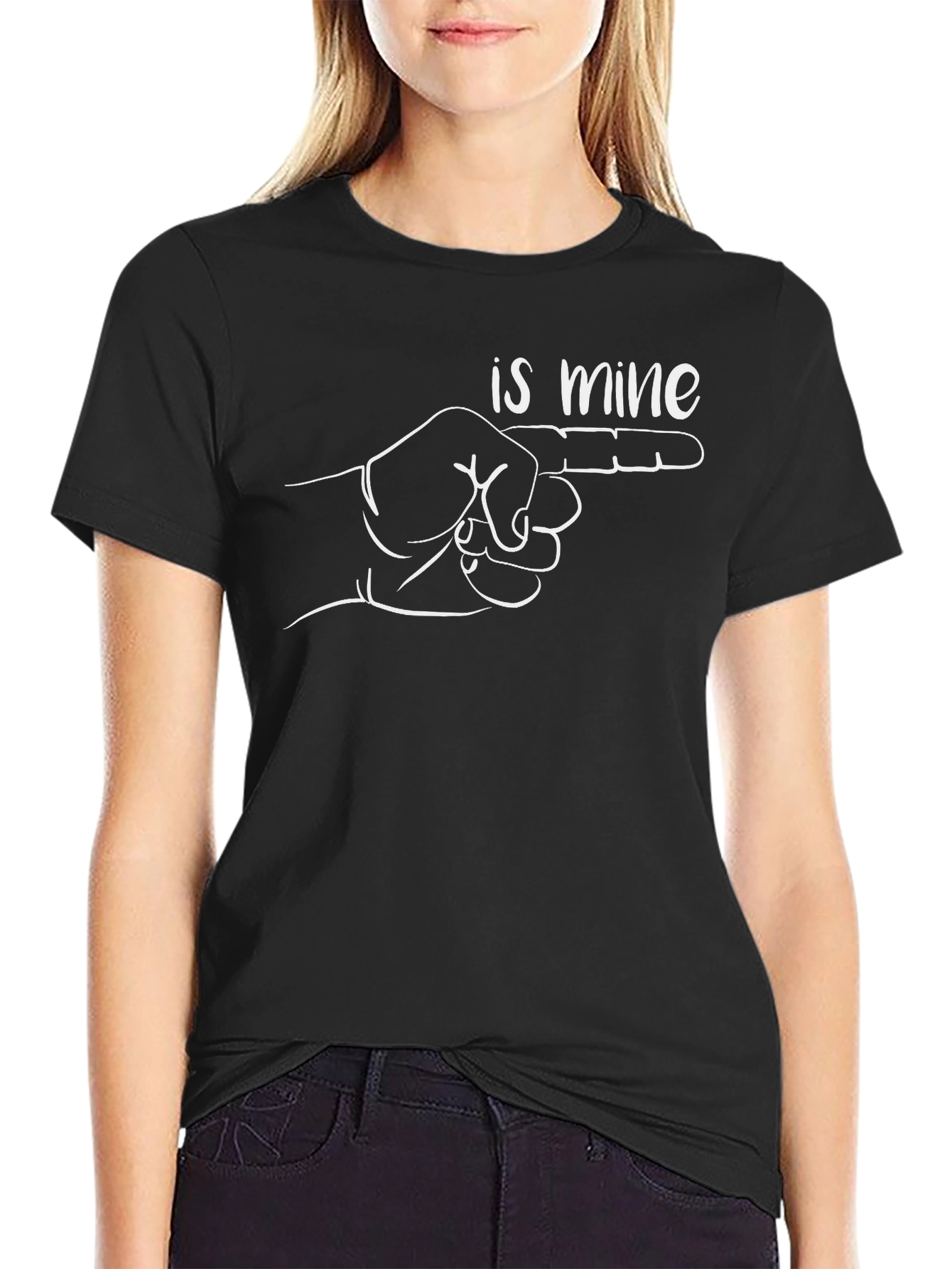 Humorous Is Mine Pointing Finger Graphic Tee