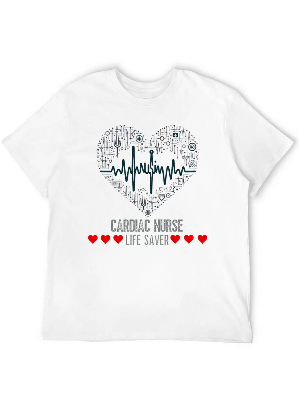 Cardiac Nurse Life Saver Black T-Shirt