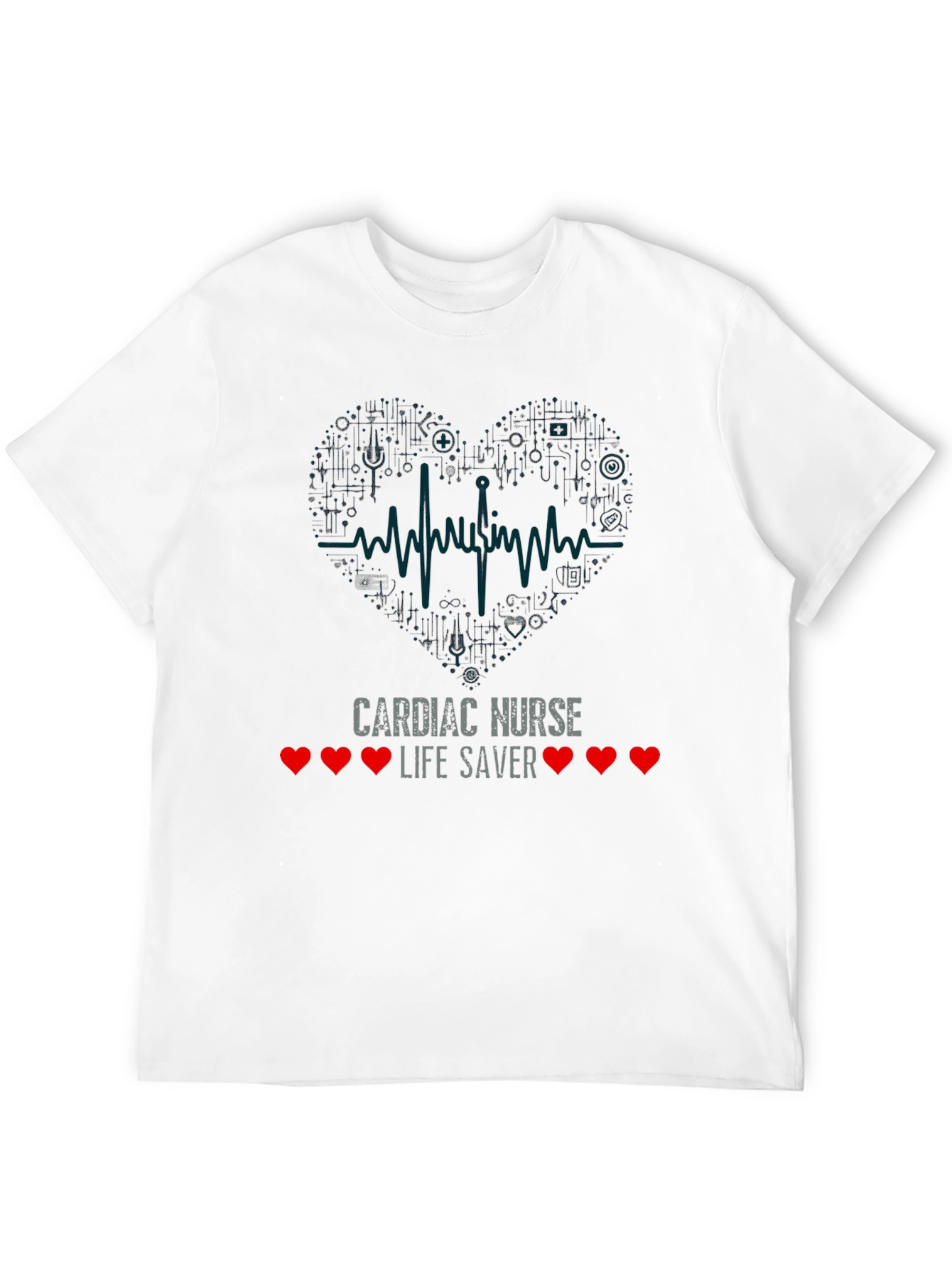 Cardiac Nurse Life Saver Black T-Shirt