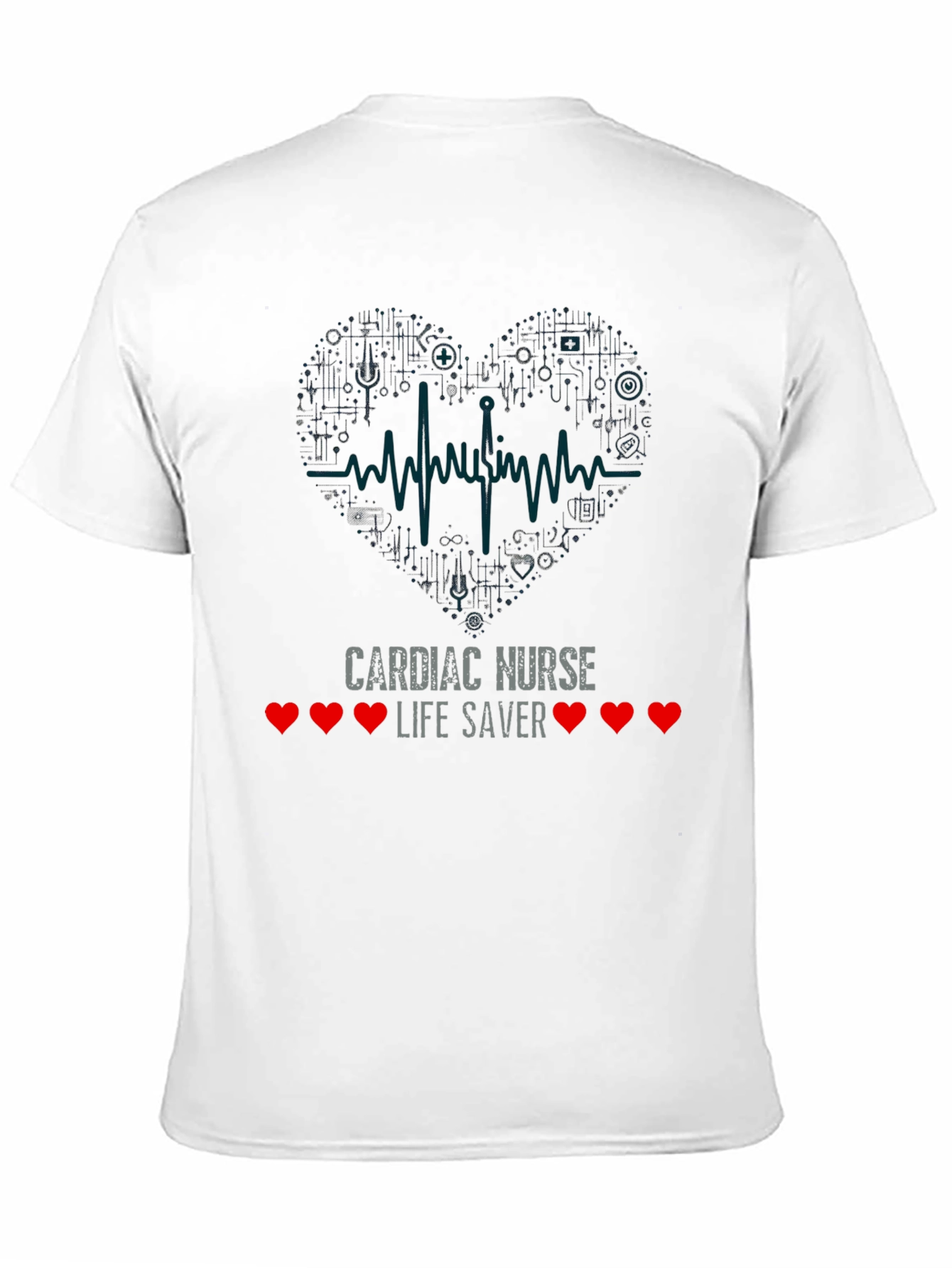 Cardiac Nurse Life Saver Black T-Shirt