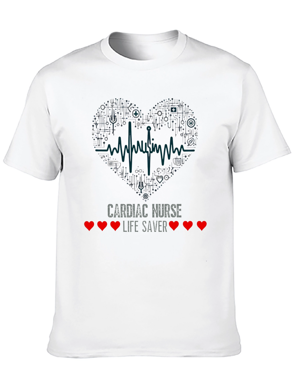 Cardiac Nurse Life Saver Black T-Shirt