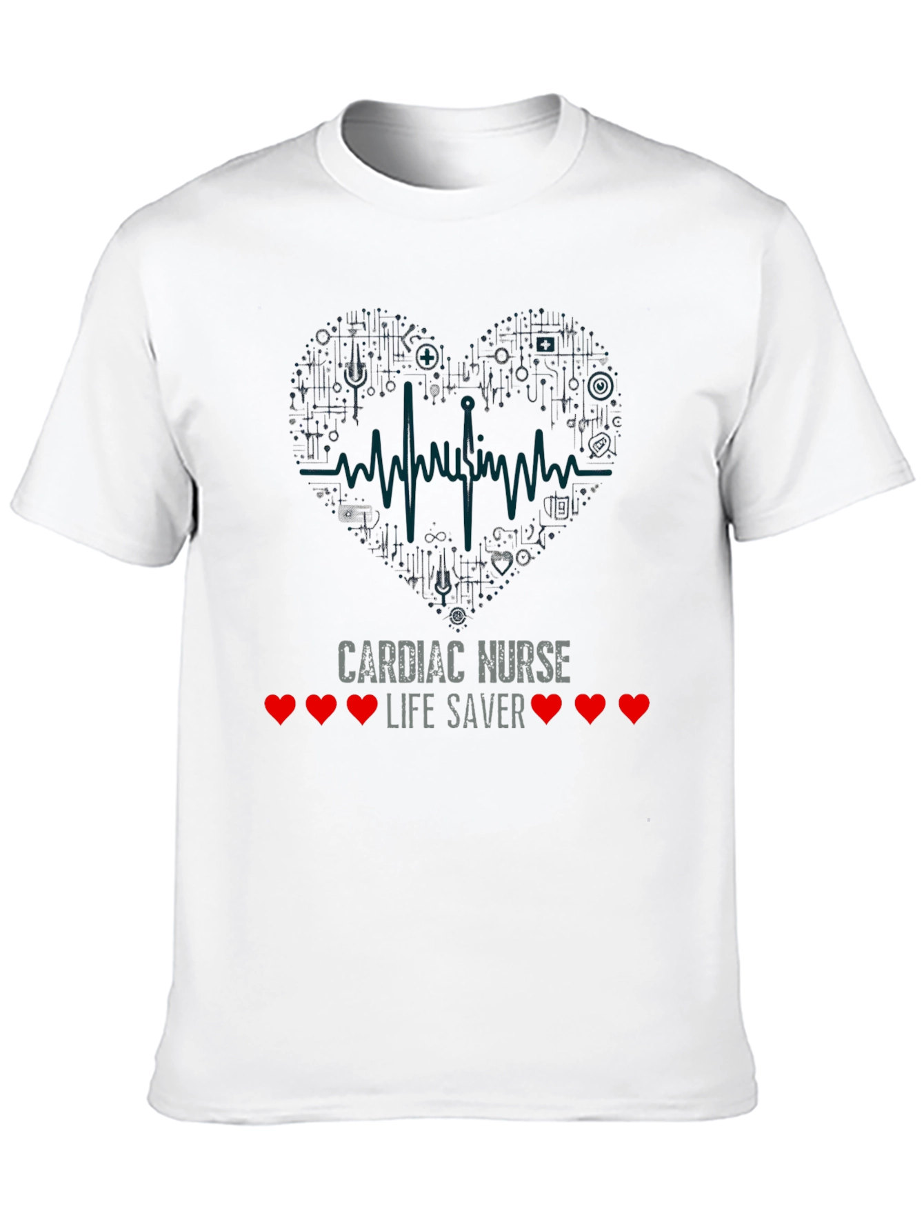 Cardiac Nurse Life Saver Black T-Shirt