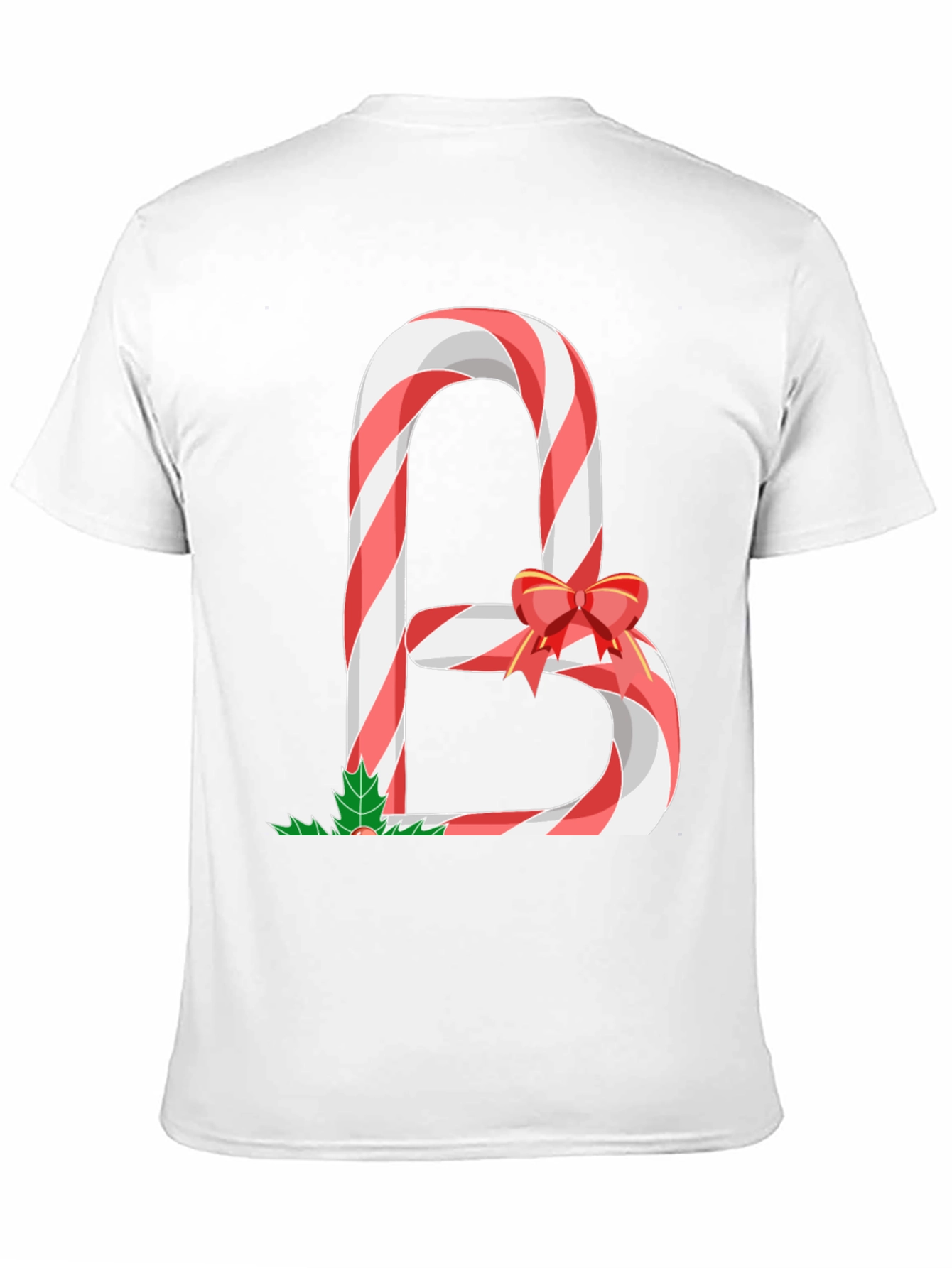 Candy Cane Letter B Christmas T-Shirt