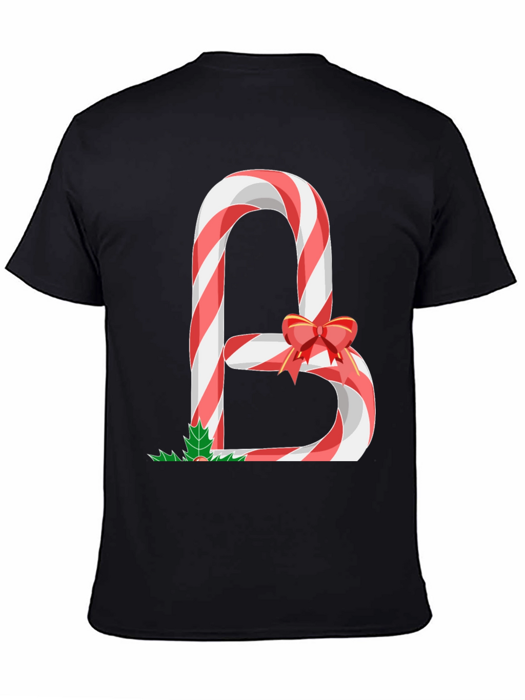 Candy Cane Letter B Christmas T-Shirt