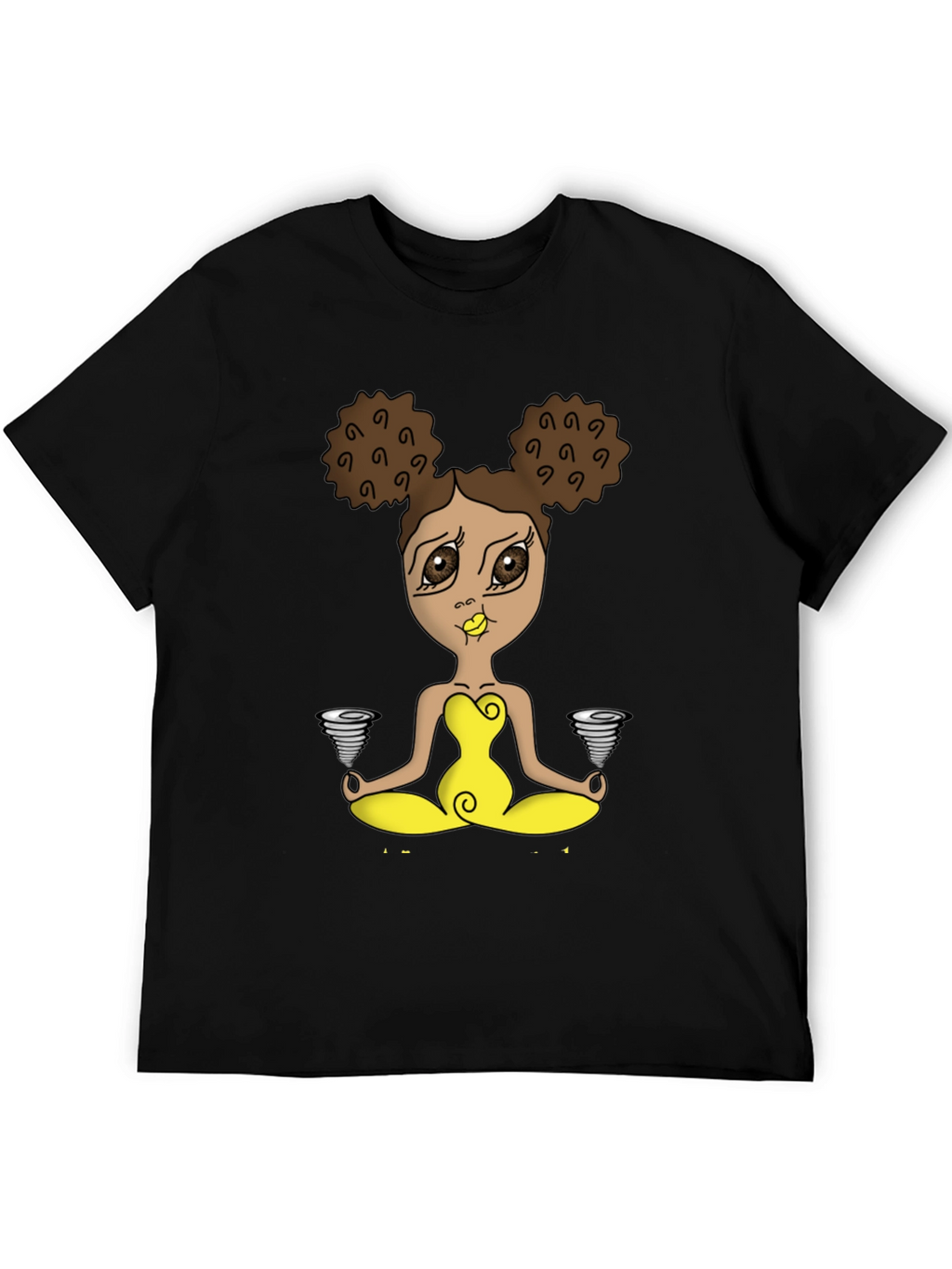 Yoga Girl Tornado T-Shirt - Black Cotton Tee