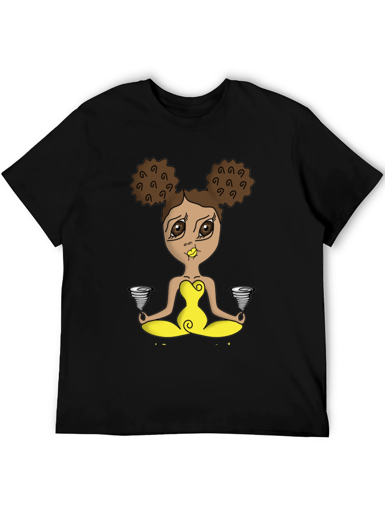 Yoga Girl Tornado T-Shirt - Black Cotton Tee
