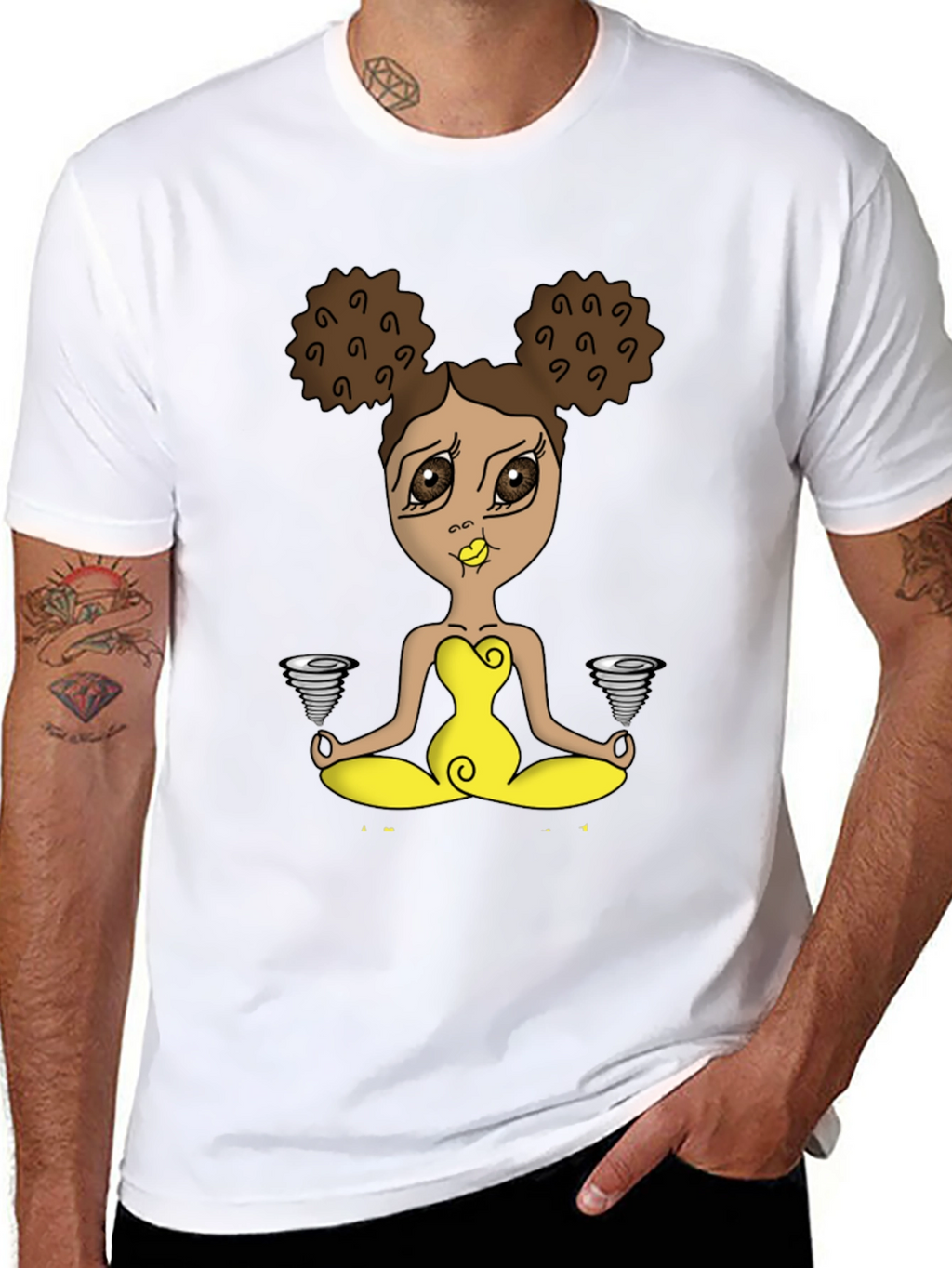 Yoga Girl Tornado T-Shirt - Black Cotton Tee