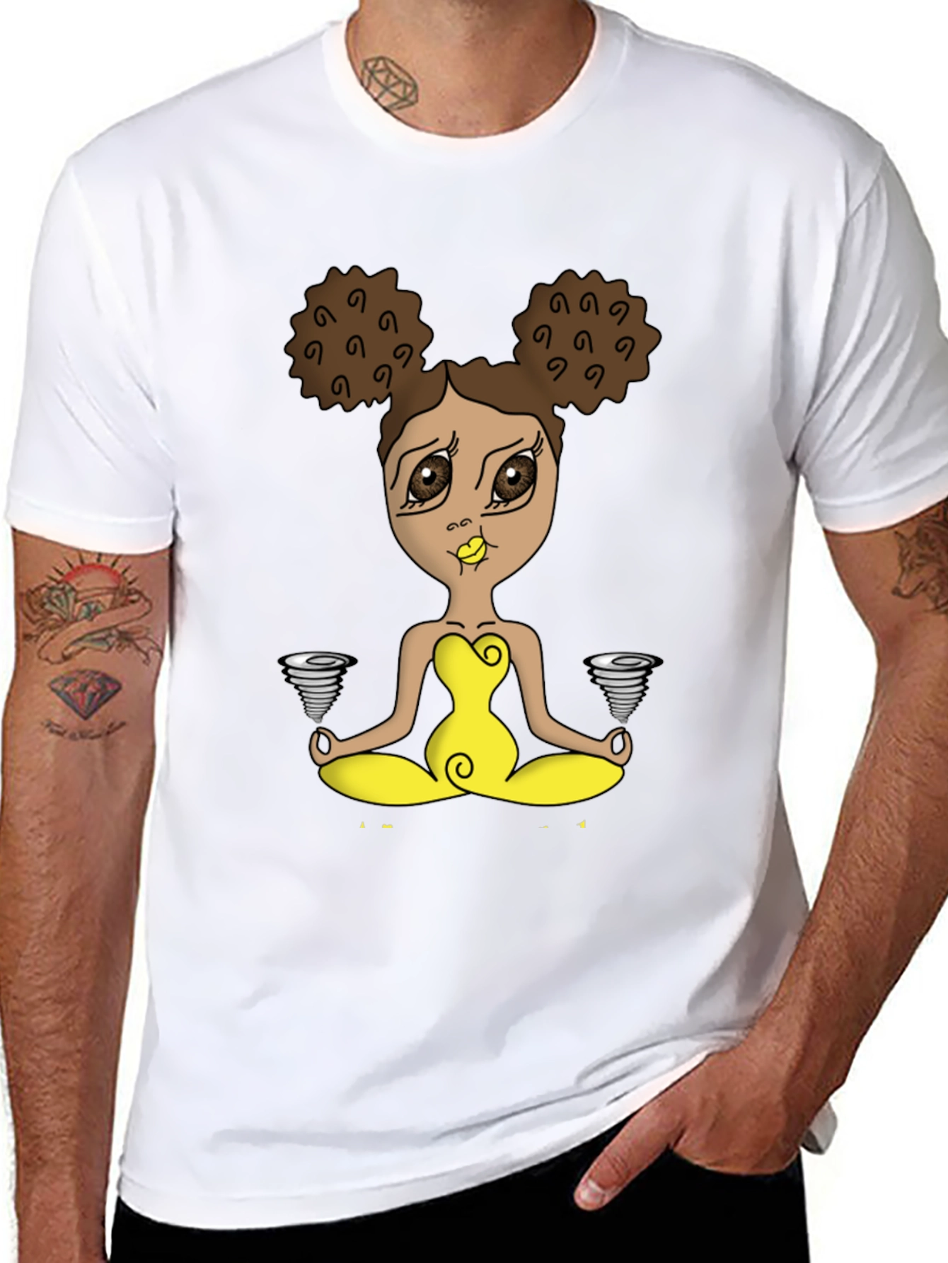 Yoga Girl Tornado T-Shirt - Black Cotton Tee