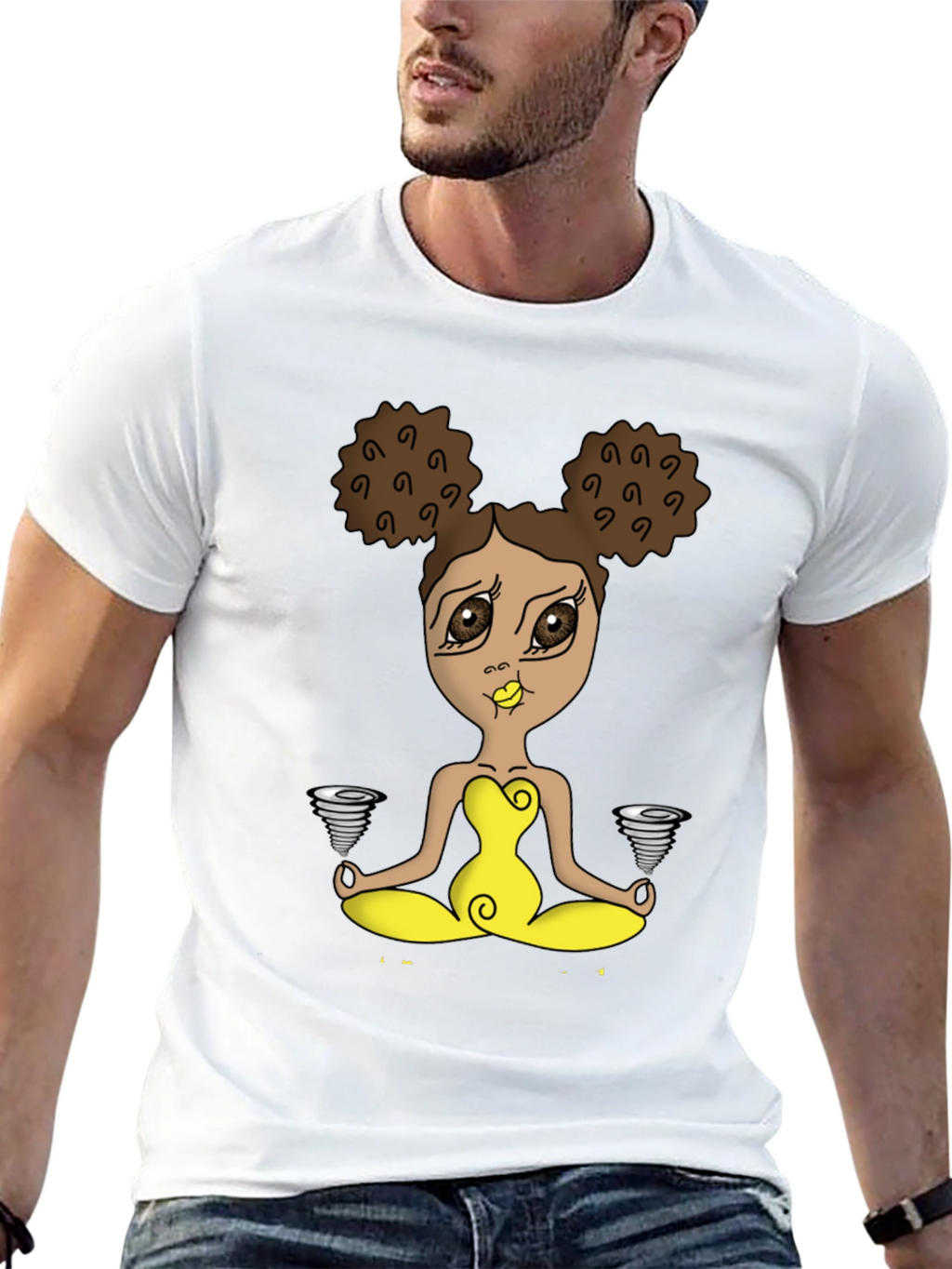 Yoga Girl Tornado T-Shirt - Black Cotton Tee