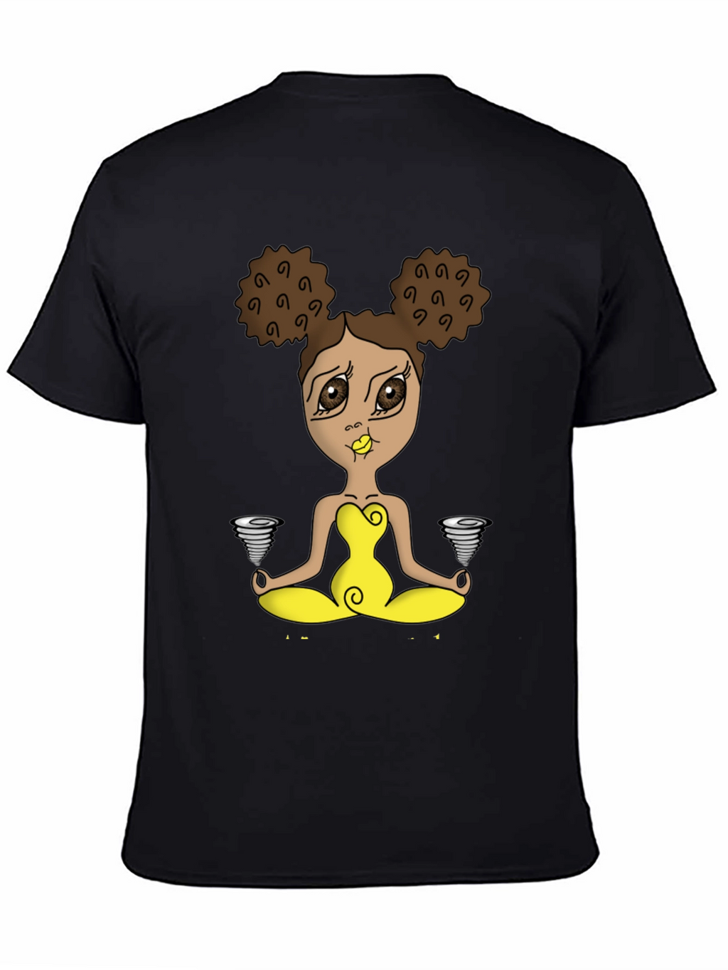 Yoga Girl Tornado T-Shirt - Black Cotton Tee
