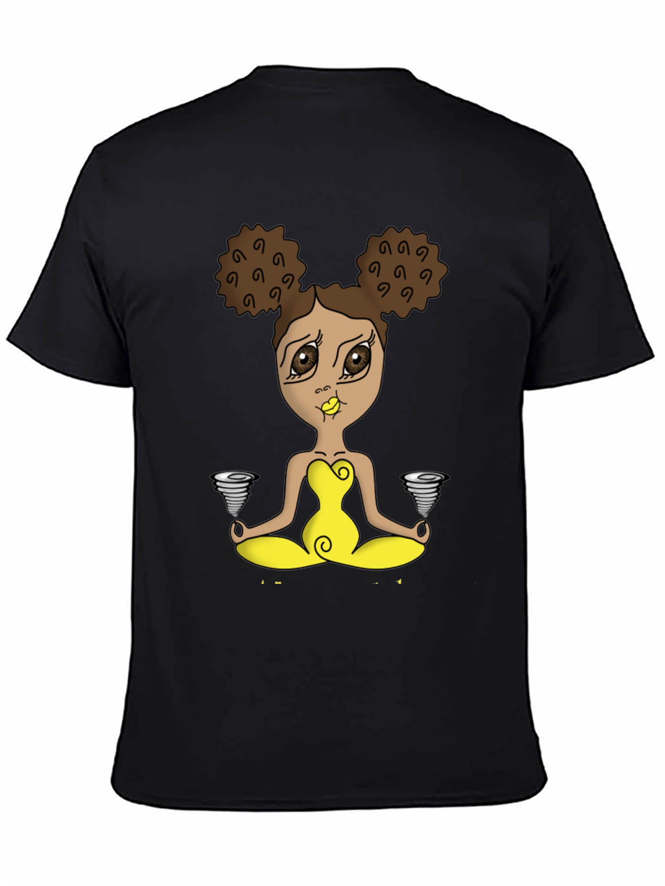 Yoga Girl Tornado T-Shirt - Black Cotton Tee