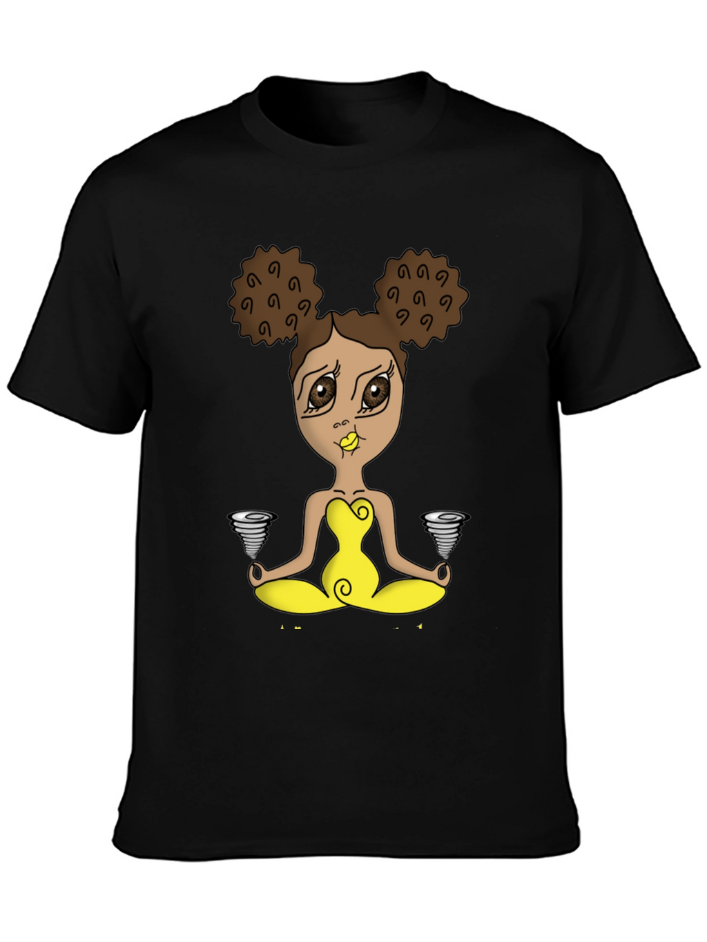 Yoga Girl Tornado T-Shirt - Black Cotton Tee