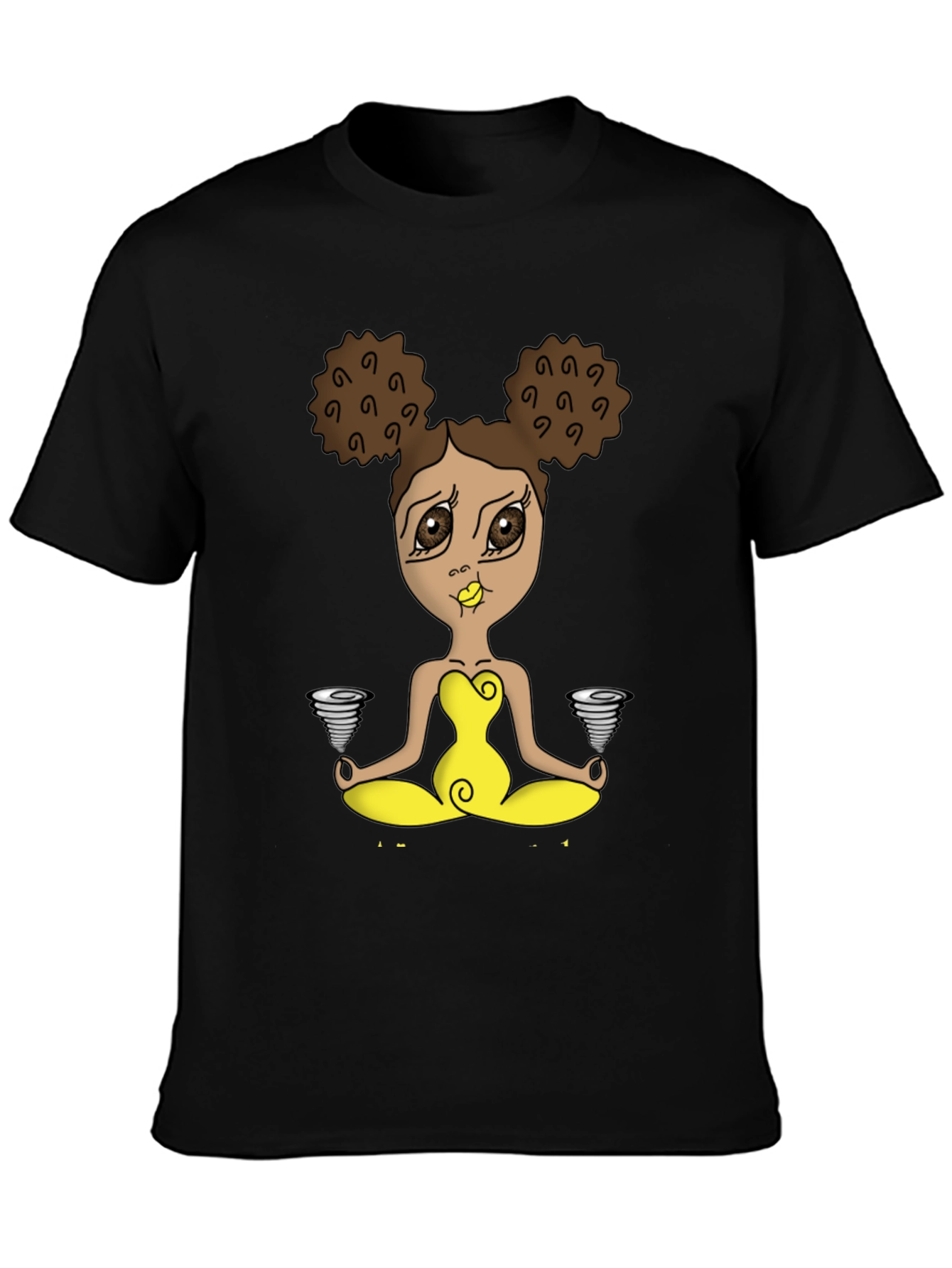 Yoga Girl Tornado T-Shirt - Black Cotton Tee
