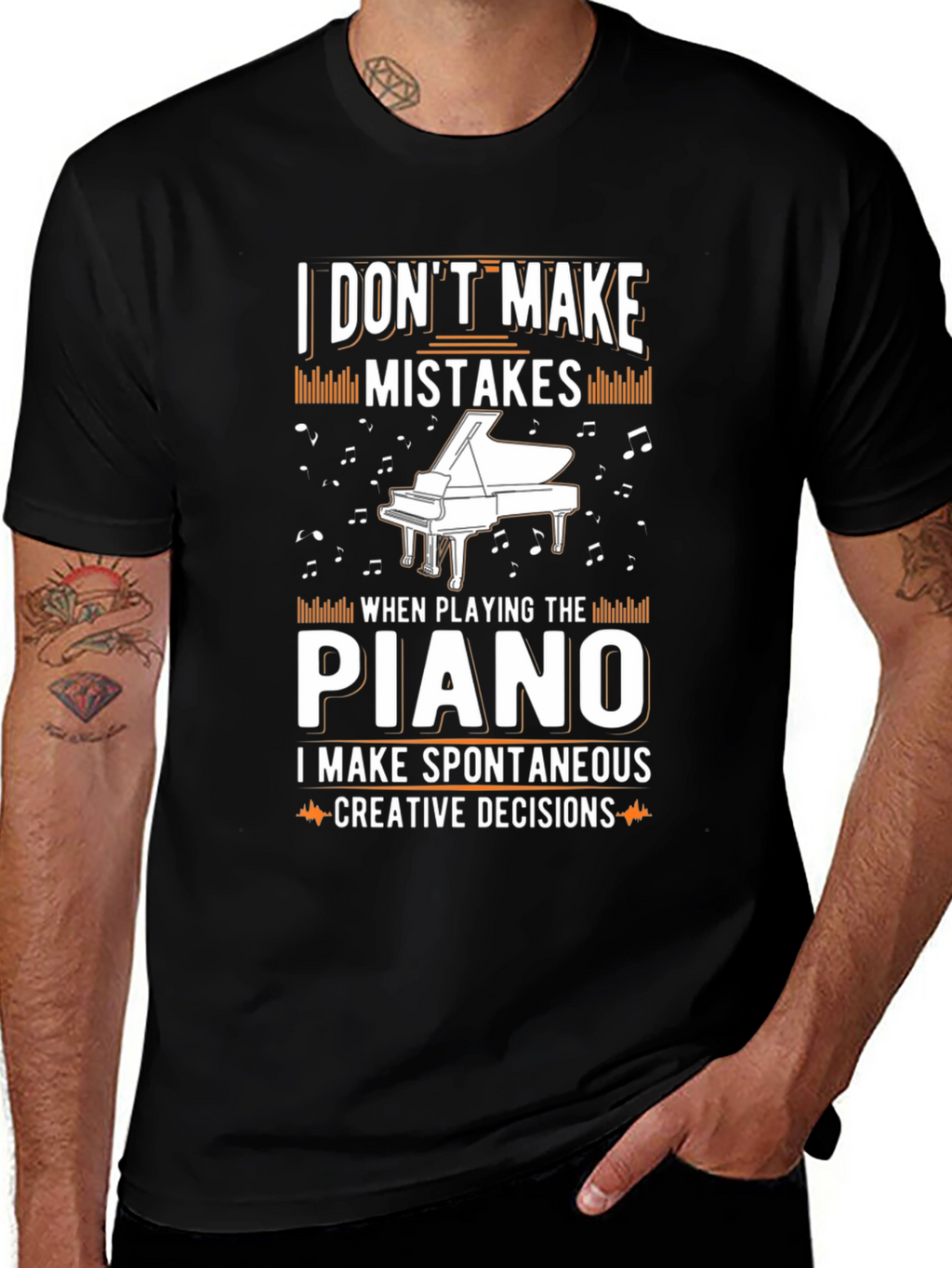 Piano Player T-Shirt - I Dont Make Mistakes