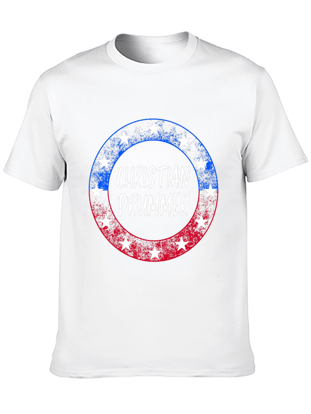 Christian Drummer Patriotic Star T-Shirt