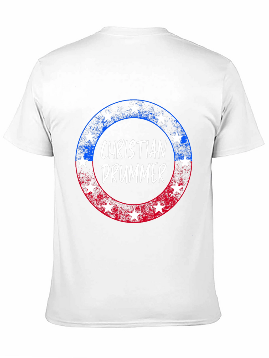 Christian Drummer Patriotic Star T-Shirt