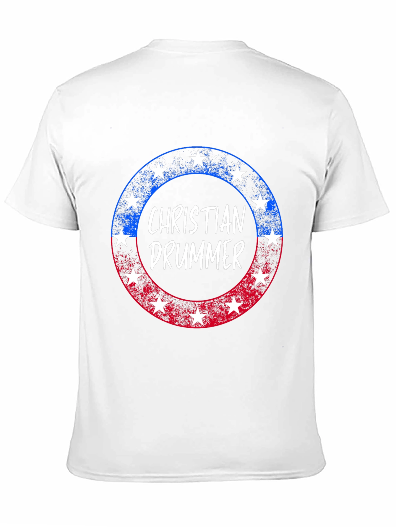 Christian Drummer Patriotic Star T-Shirt
