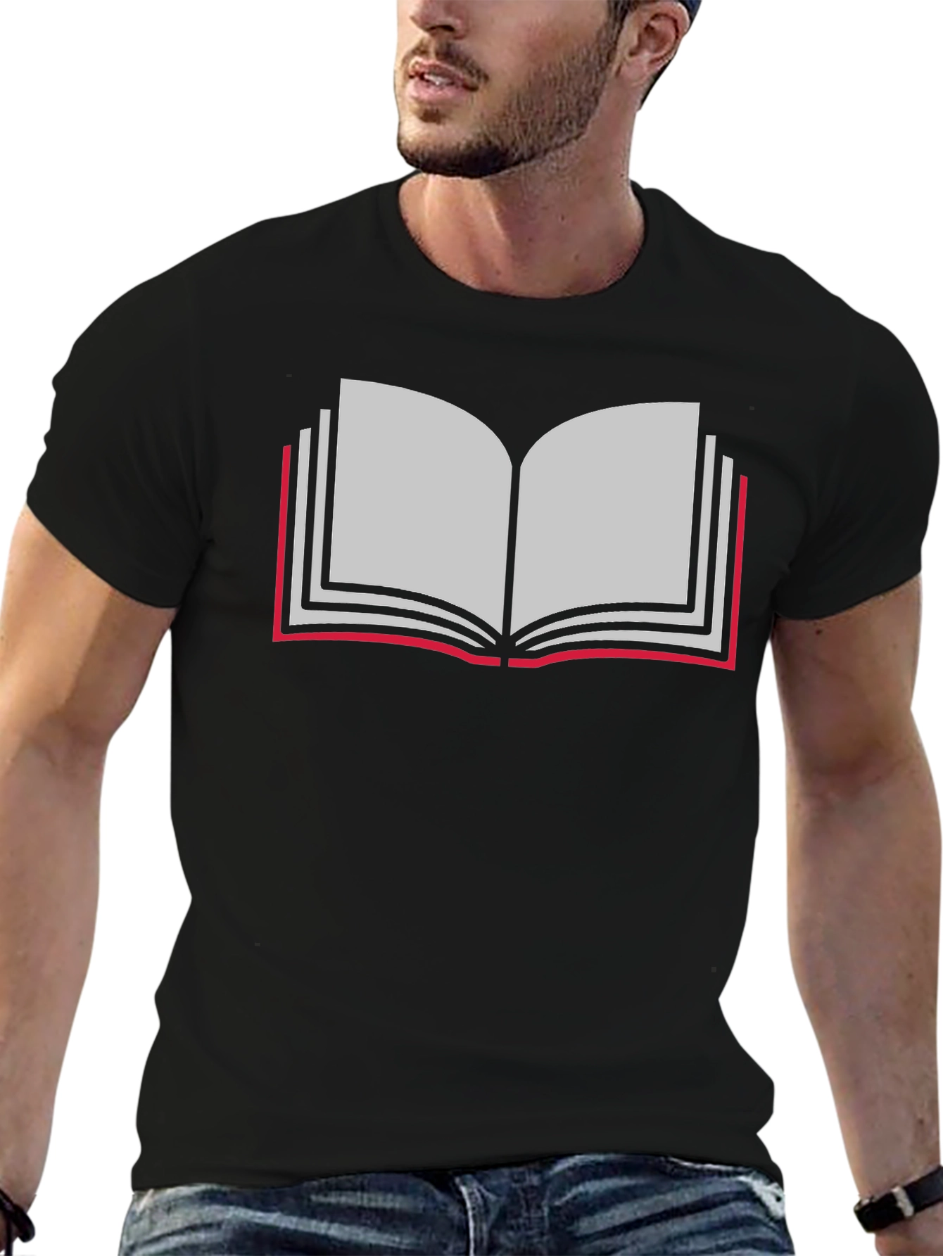 Book Lovers Tee - Open Book Graphic T-Shirt
