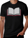 Book Lovers Tee - Open Book Graphic T-Shirt