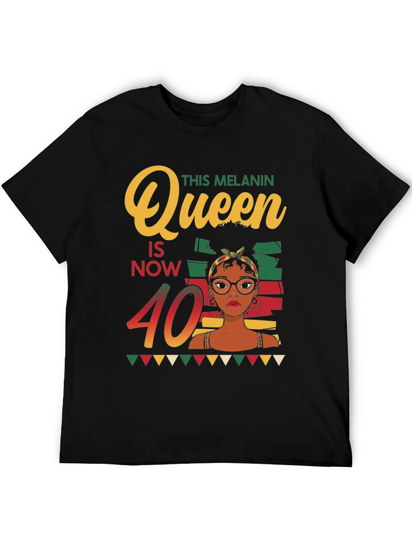 Melanin Queen 40th Birthday T-Shirt