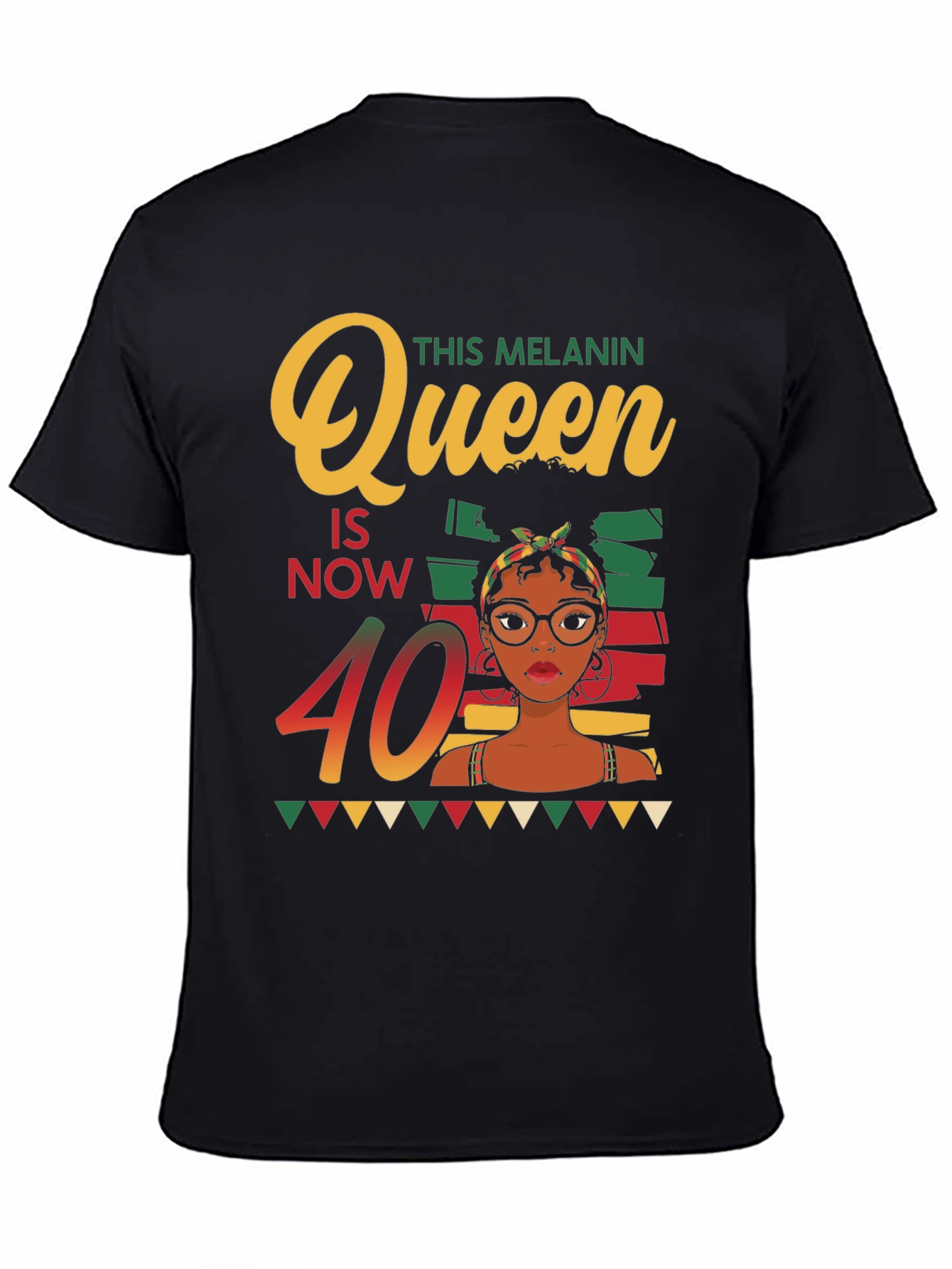 Melanin Queen 40th Birthday T-Shirt