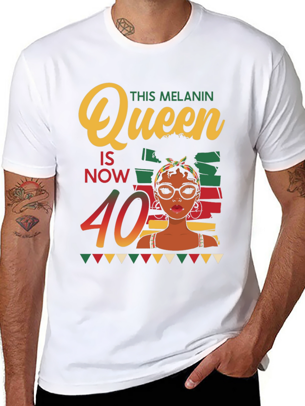 Melanin Queen 40th Birthday T-Shirt