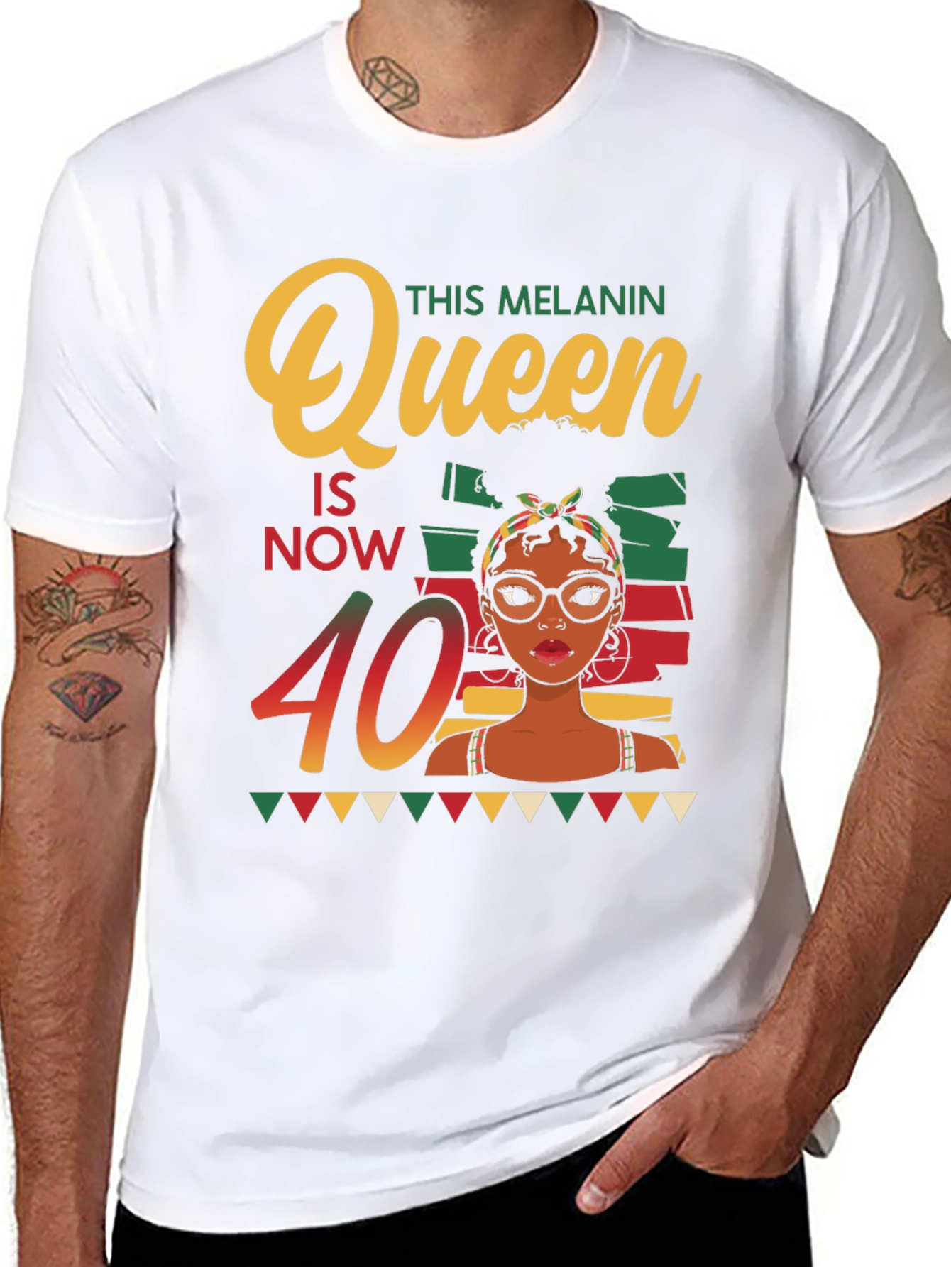 Melanin Queen 40th Birthday T-Shirt