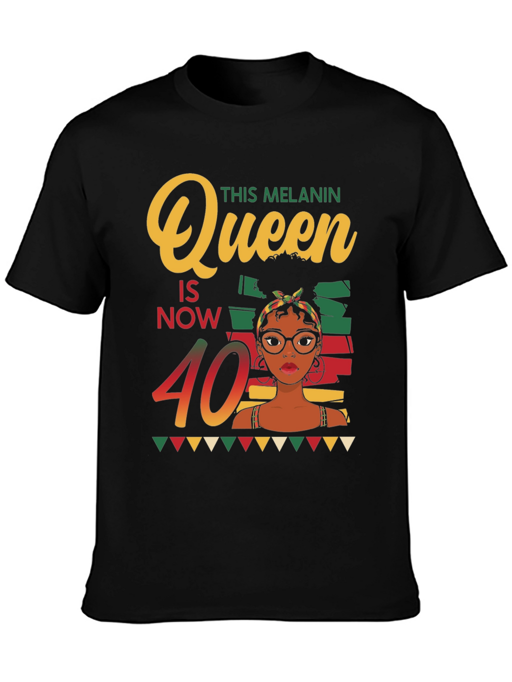 Melanin Queen 40th Birthday T-Shirt