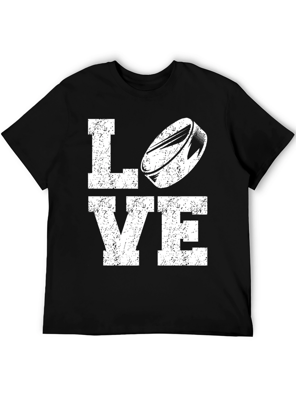 Love Hockey Graphic Tee - Distressed Print
