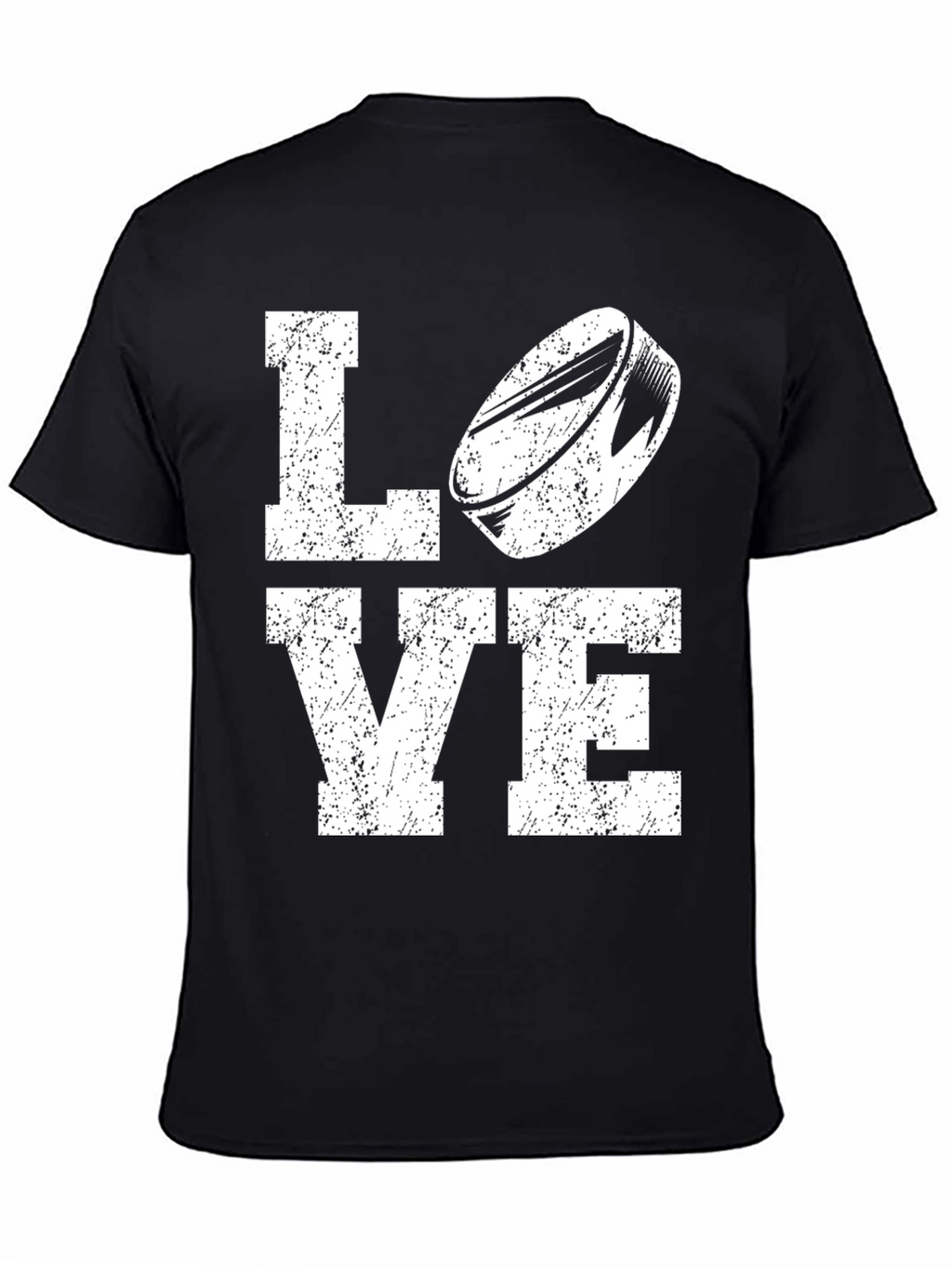Love Hockey Graphic Tee - Distressed Print