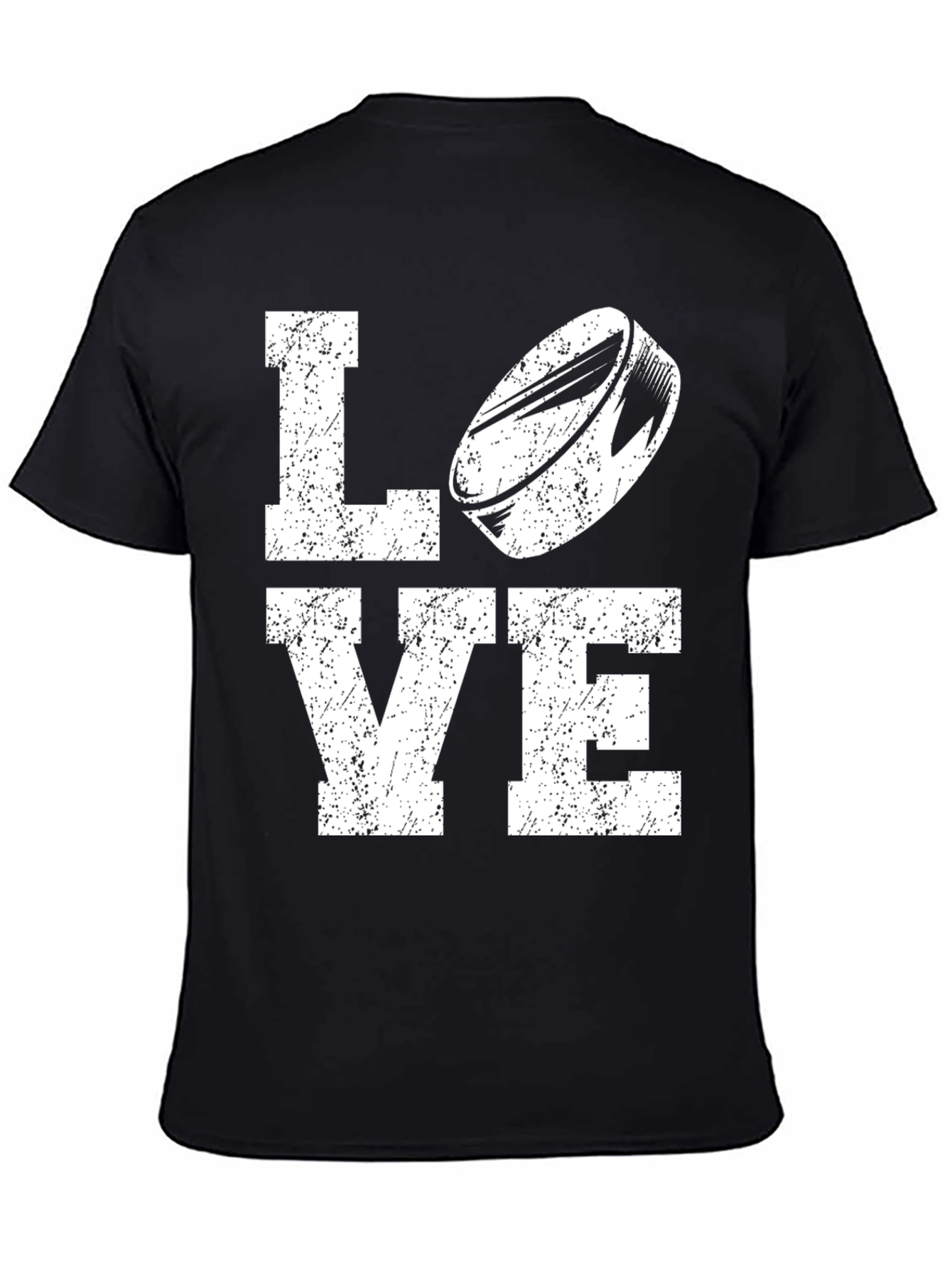 Love Hockey Graphic Tee - Distressed Print
