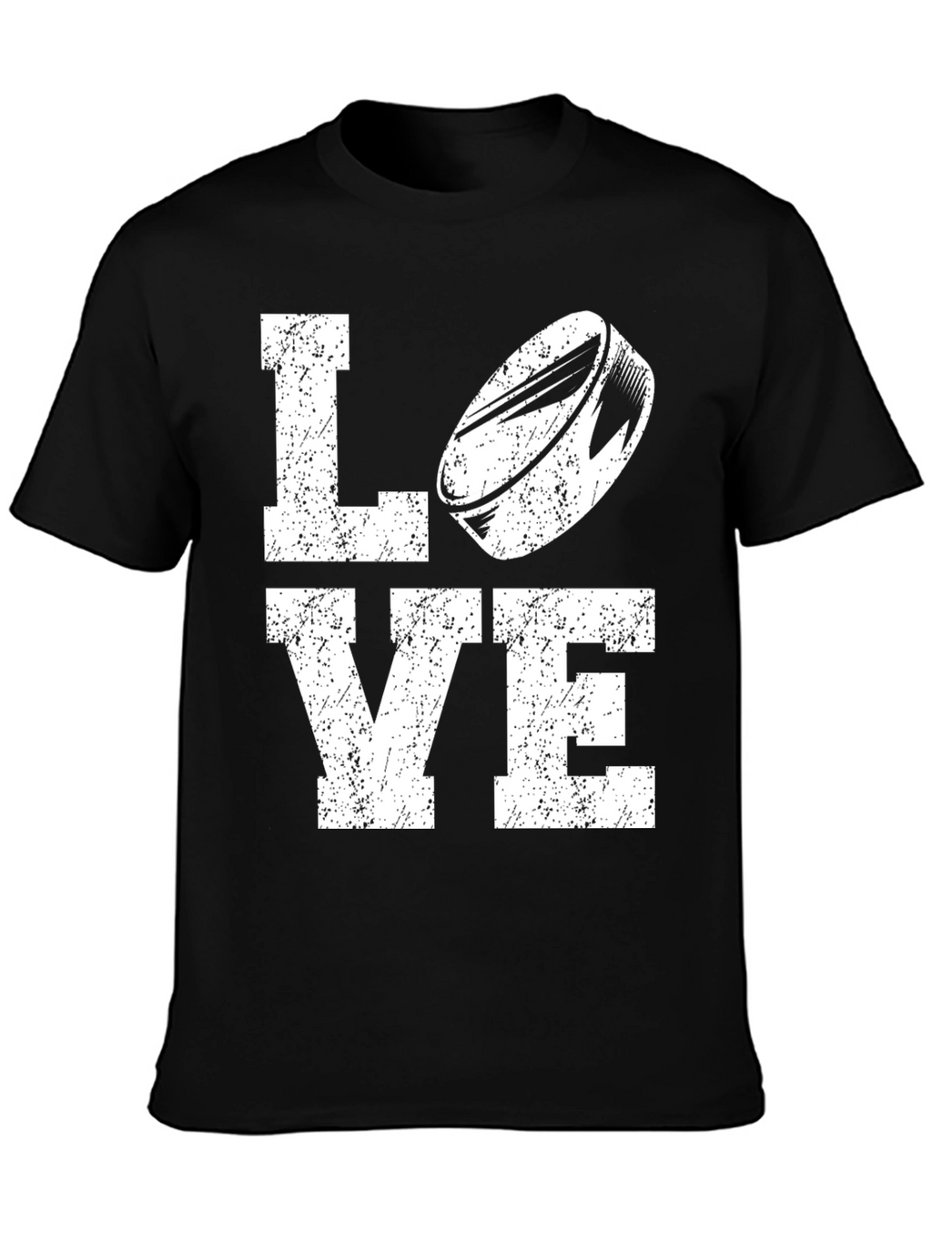 Love Hockey Graphic Tee - Distressed Print