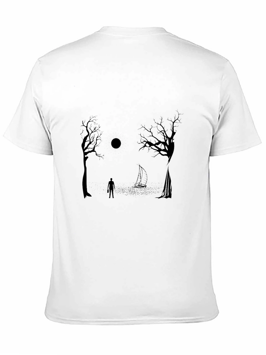 Mystic Night Graphic Tee - Black Cotton