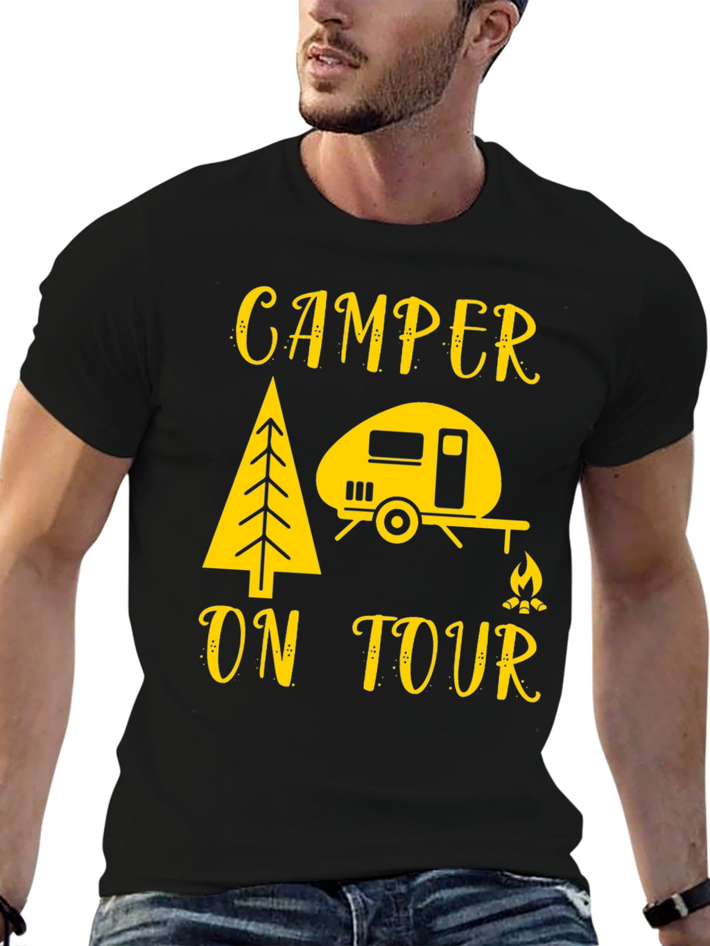 Camper On Tour T-Shirt - Camping Adventure Tee