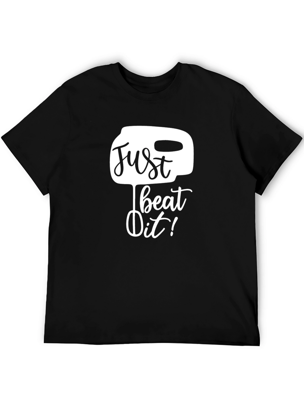 Just Beat It! Graphic Tee - Black Cotton Blend