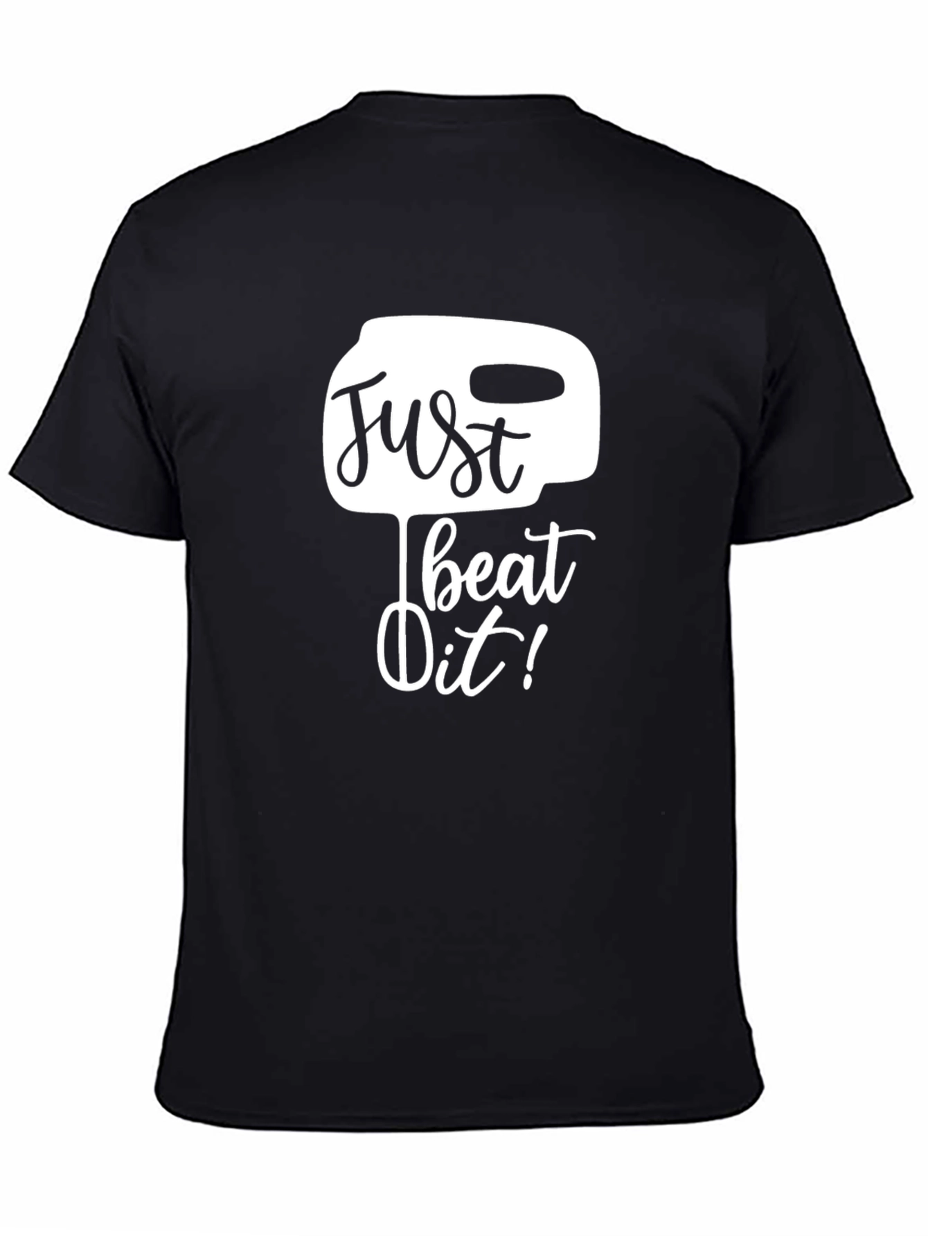 Just Beat It! Graphic Tee - Black Cotton Blend