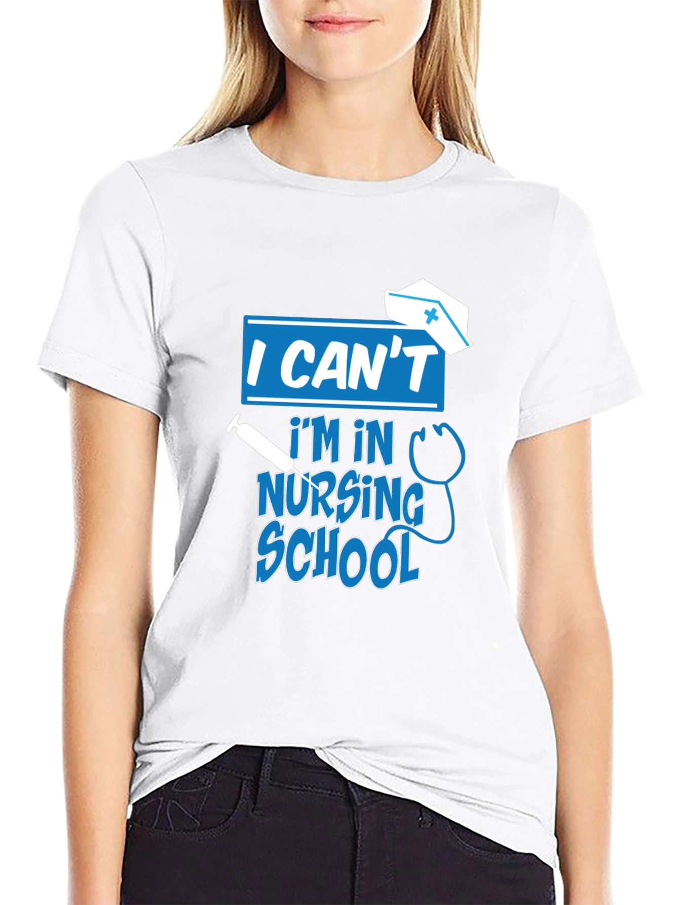 I Cant Im In Nursing School T-Shirt