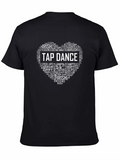 Tap Dance Word Art Heart T-Shirt