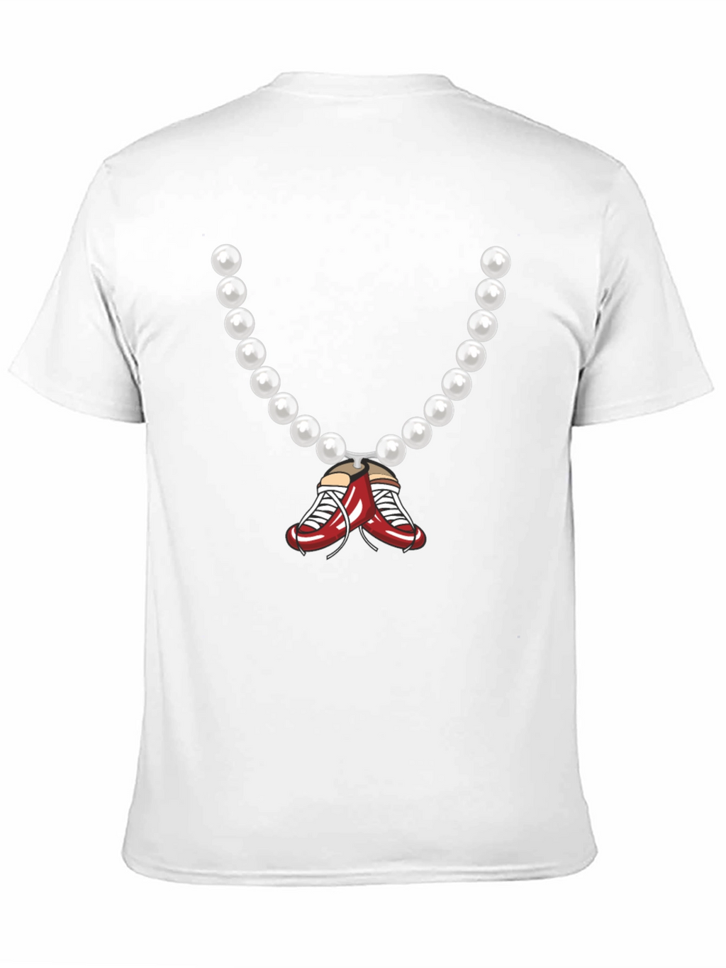 Pearl Necklace with Boxing Shoes Graphic Tee