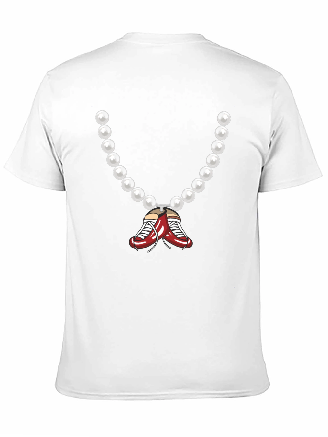 Pearl Necklace with Boxing Shoes Graphic Tee