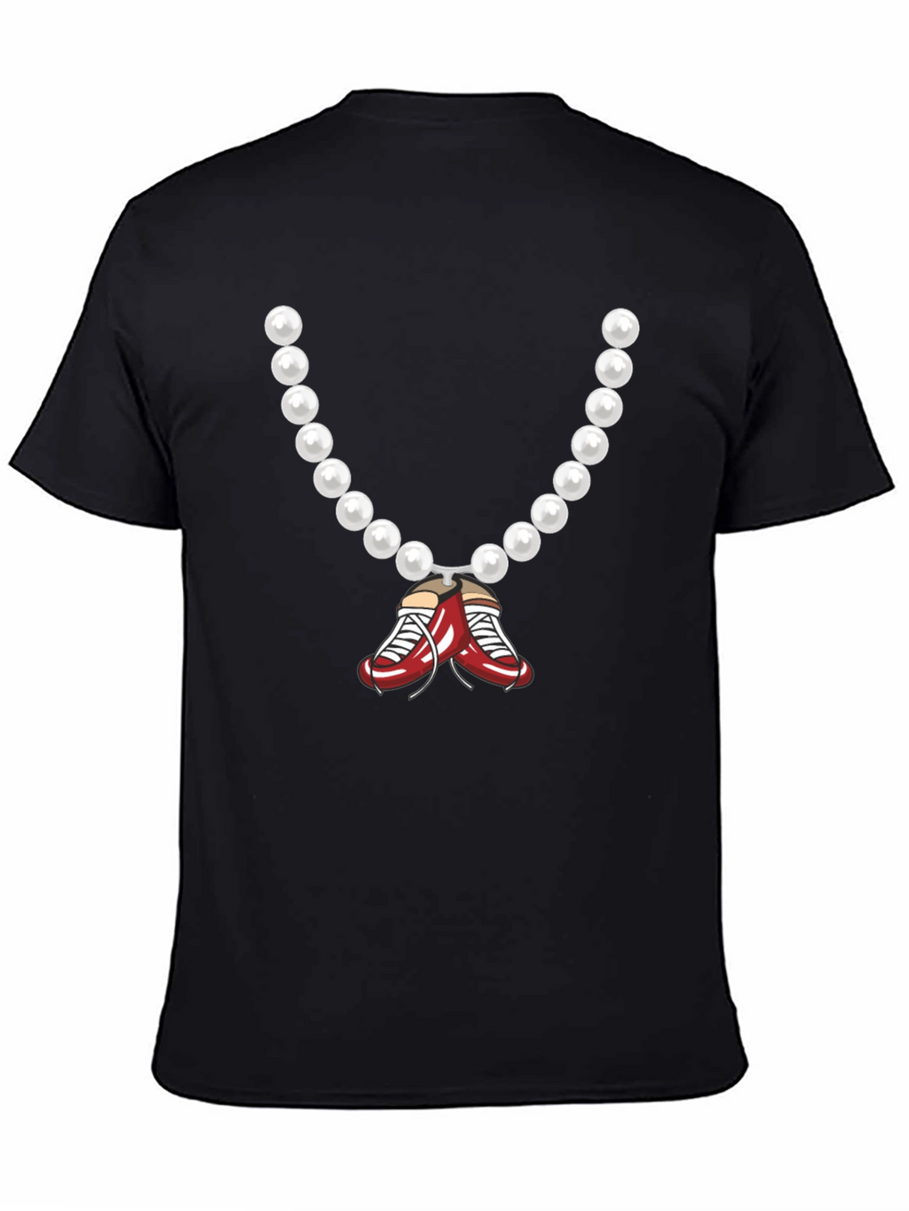 Pearl Necklace with Boxing Shoes Graphic Tee