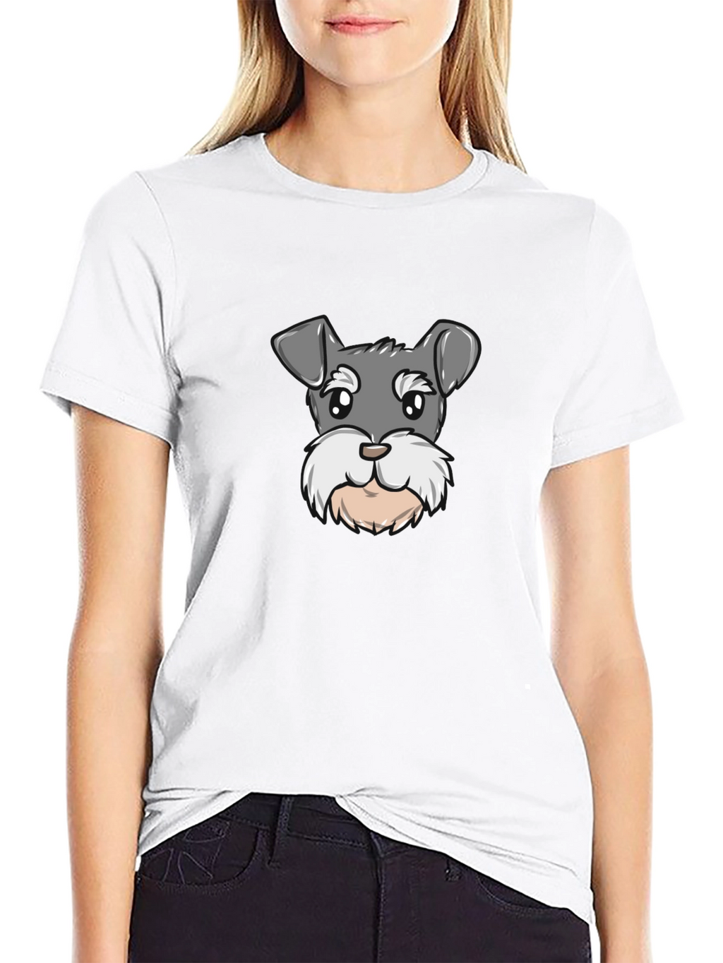Cute Schnauzer Dog Graphic T-Shirt