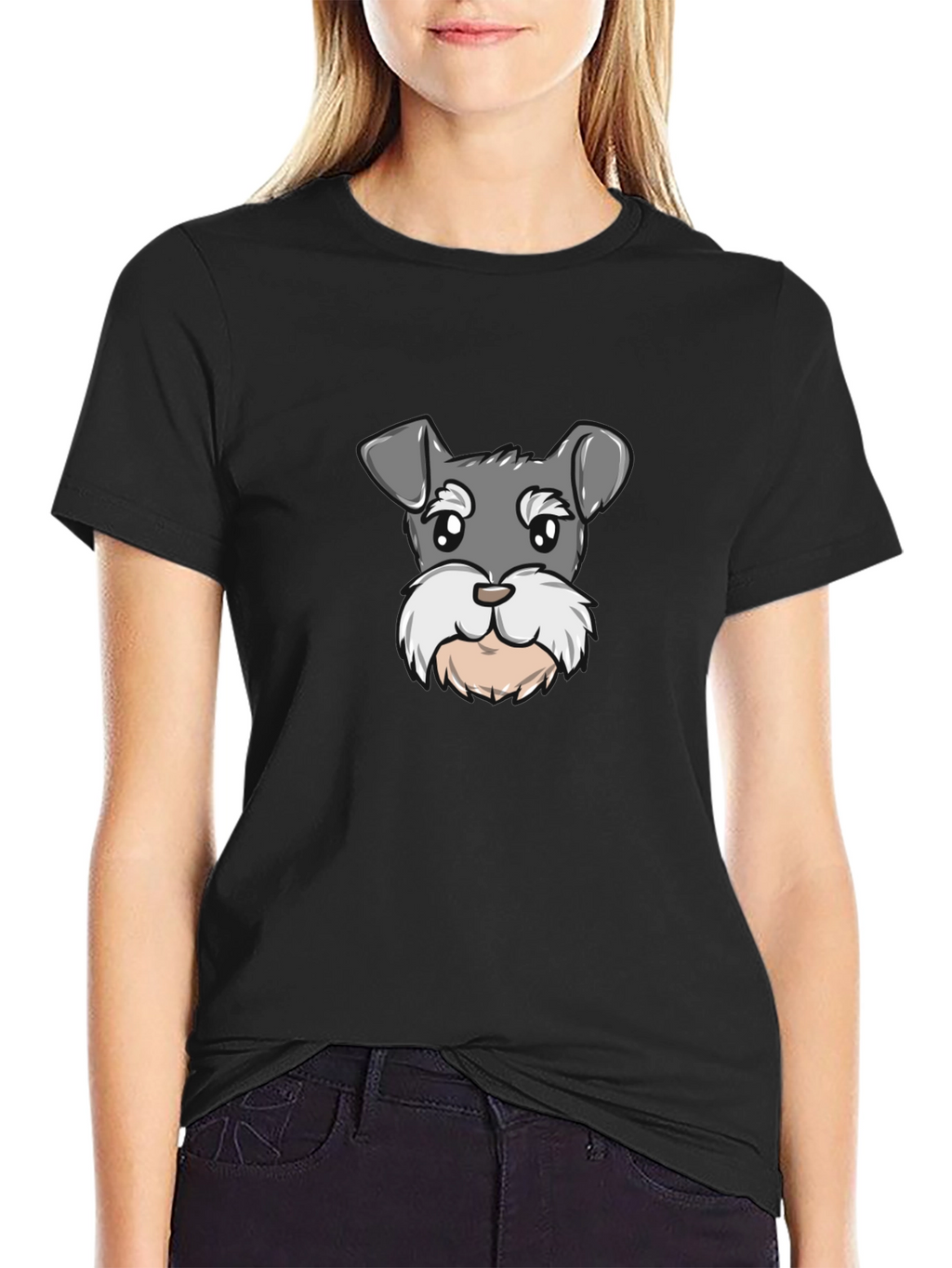 Cute Schnauzer Dog Graphic T-Shirt