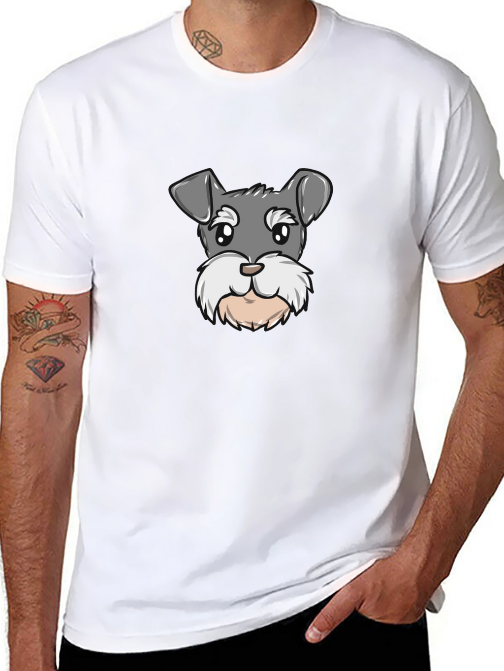 Cute Schnauzer Dog Graphic T-Shirt