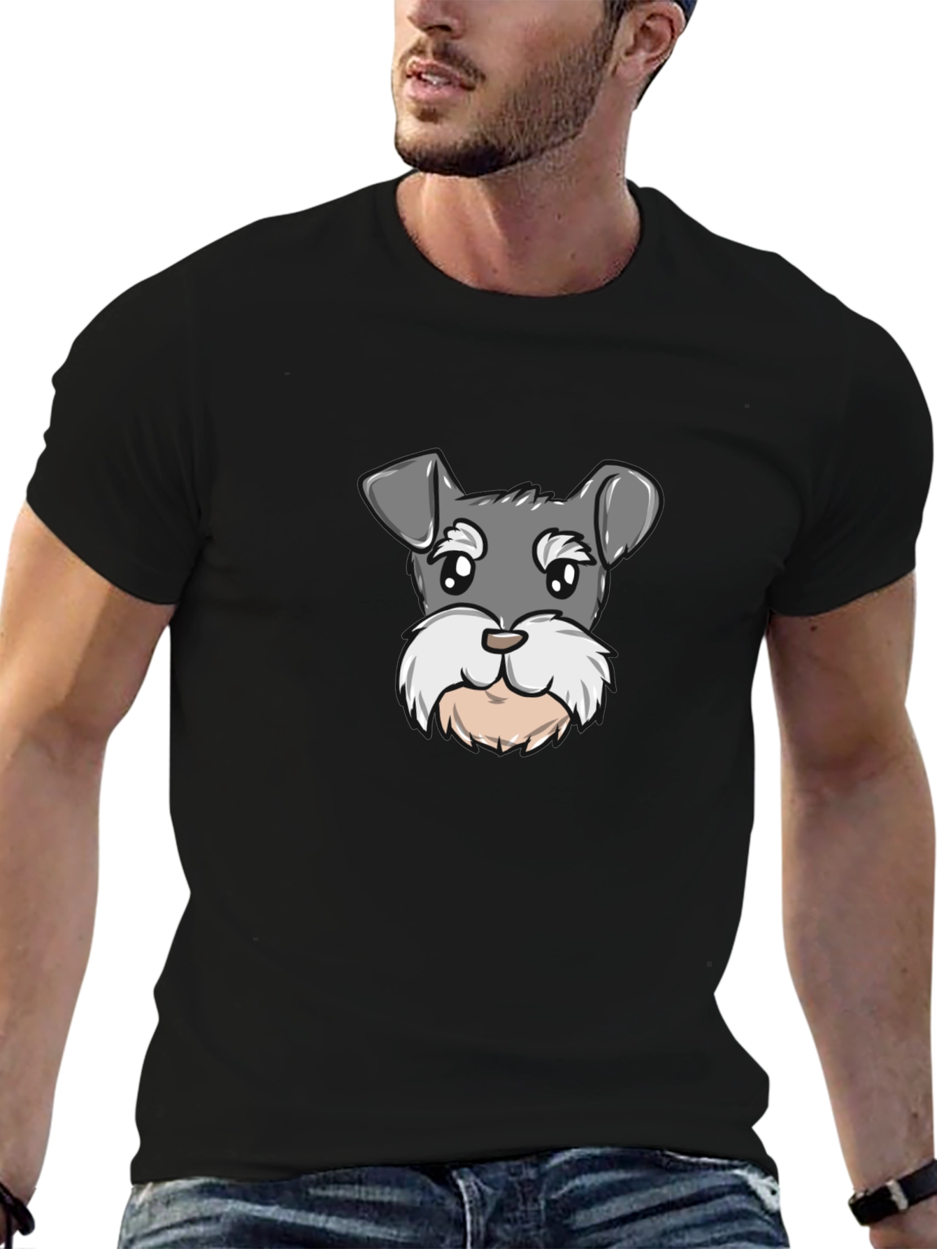 Cute Schnauzer Dog Graphic T-Shirt