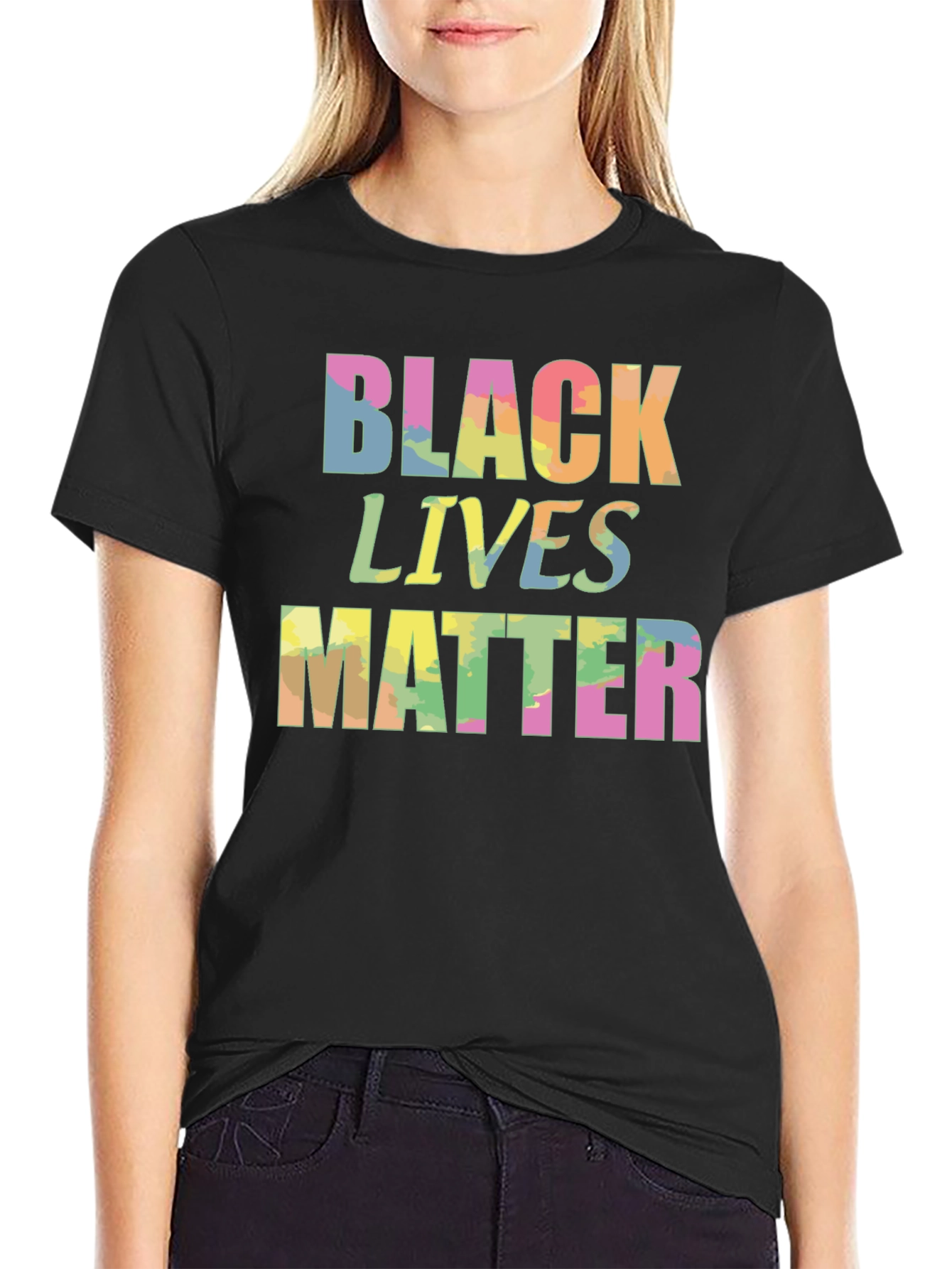 Black Lives Matter Graphic Tee - Colorful Print