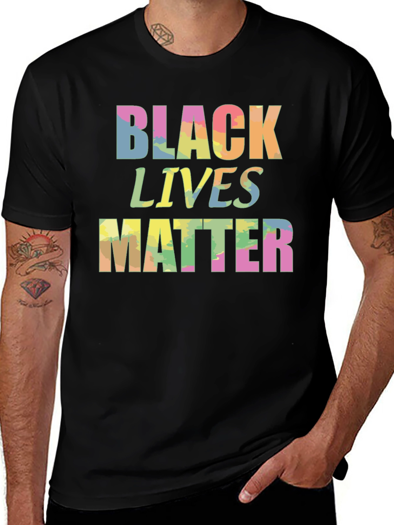 Black Lives Matter Graphic Tee - Colorful Print