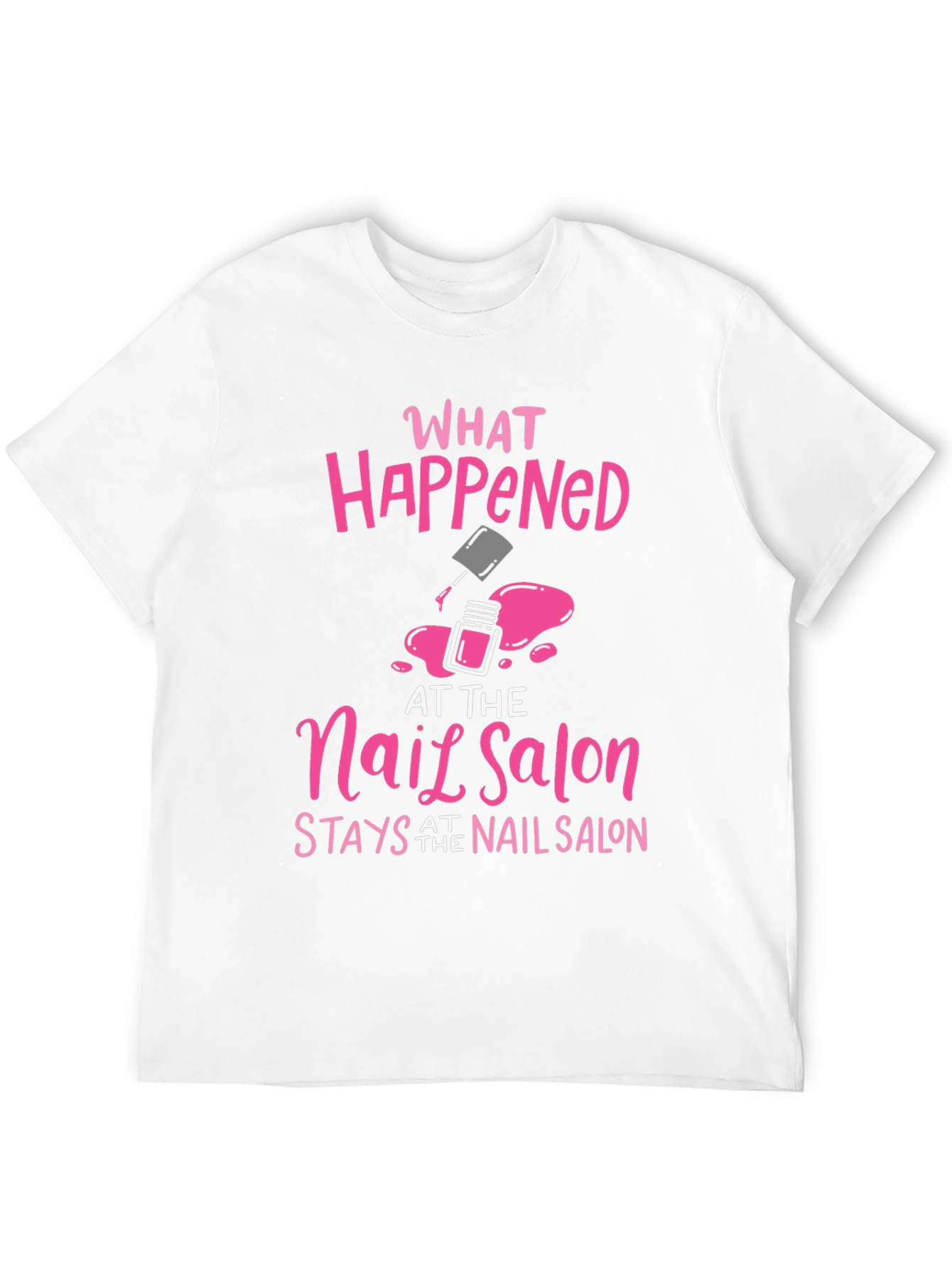 Nail Salon Secret T-Shirt - Pink Graphic Tee