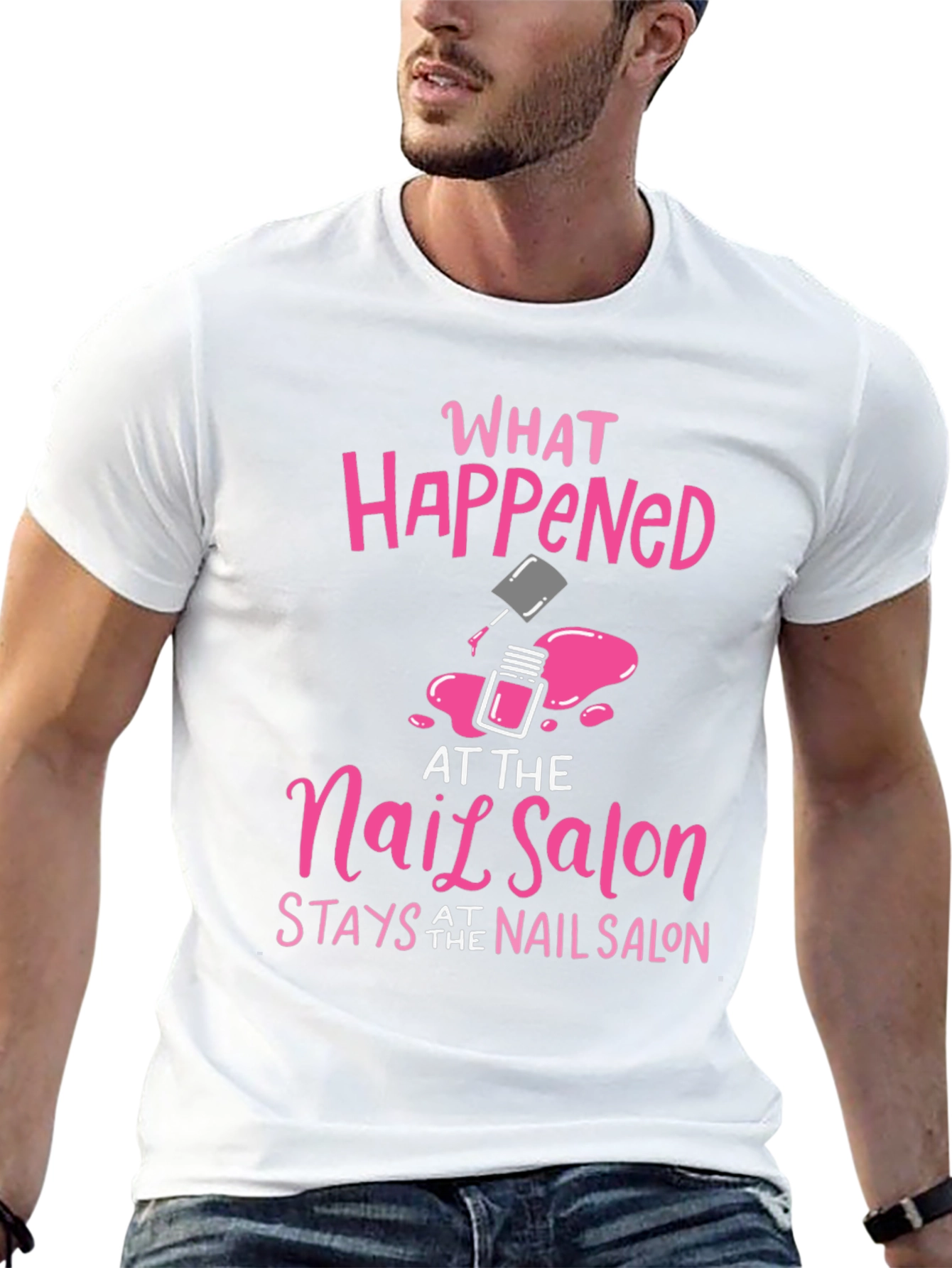Nail Salon Secret T-Shirt - Pink Graphic Tee