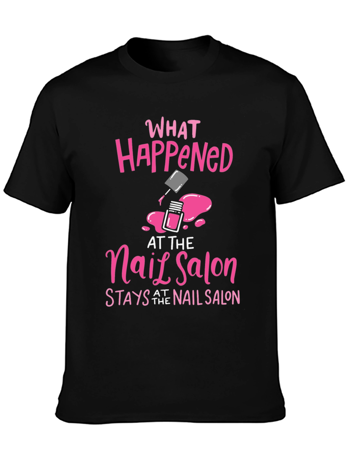 Nail Salon Secret T-Shirt - Pink Graphic Tee